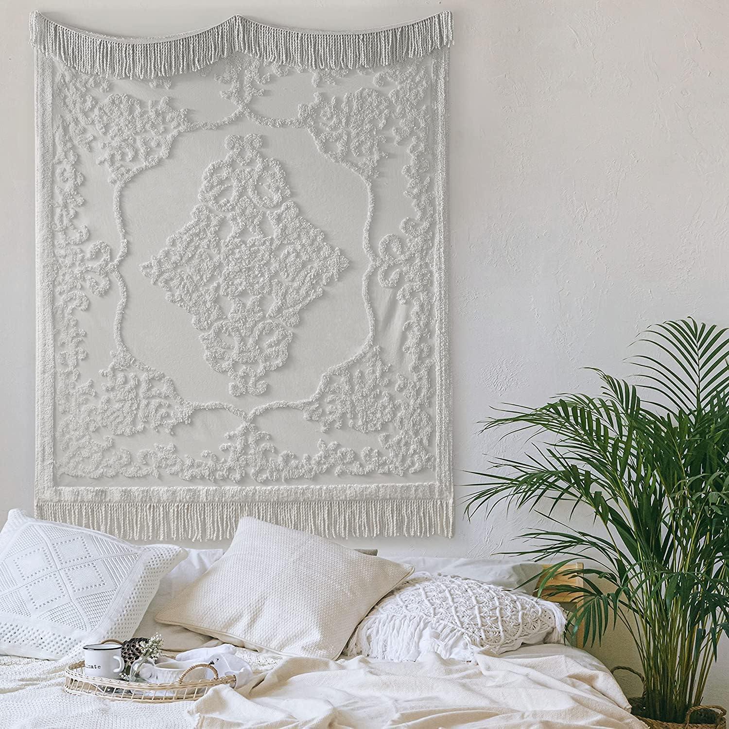 imageMadison Park 100 Cotton Tufted Chenille Design With Fringe Tassel Luxury Elegant Chic Lightweight Breathable Cover Luxe Cottage Room Dcor Summer Blanket 50quot x 60quot BlushGrey