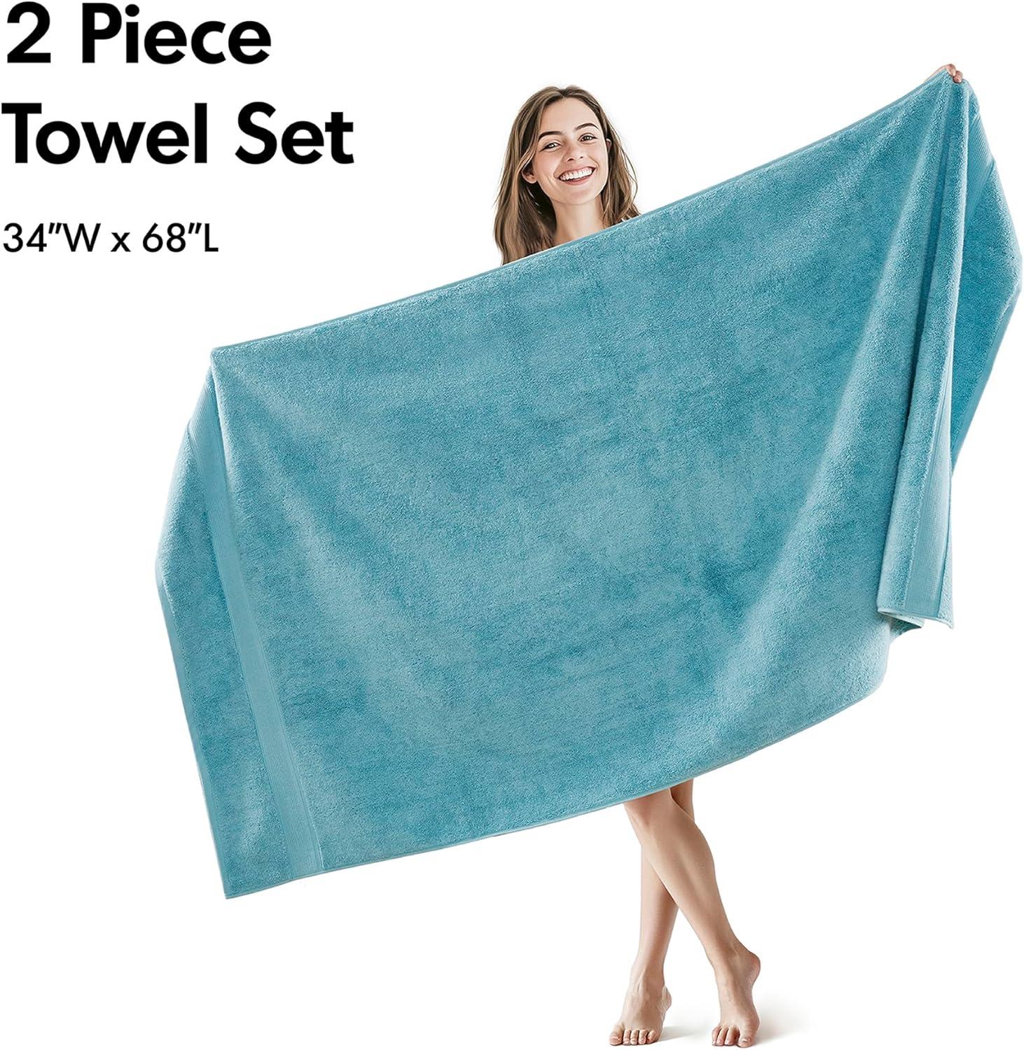 imageMadison Park 800GSM Bathroom Towel Set of 8 100 Cotton Bath Towel Set for Bathroom Luxurious Highly Absorbent 2 Bath Towels 2 Hand Towels 4 Washcloths Quick Dry Spa Quality SeafoamAqua