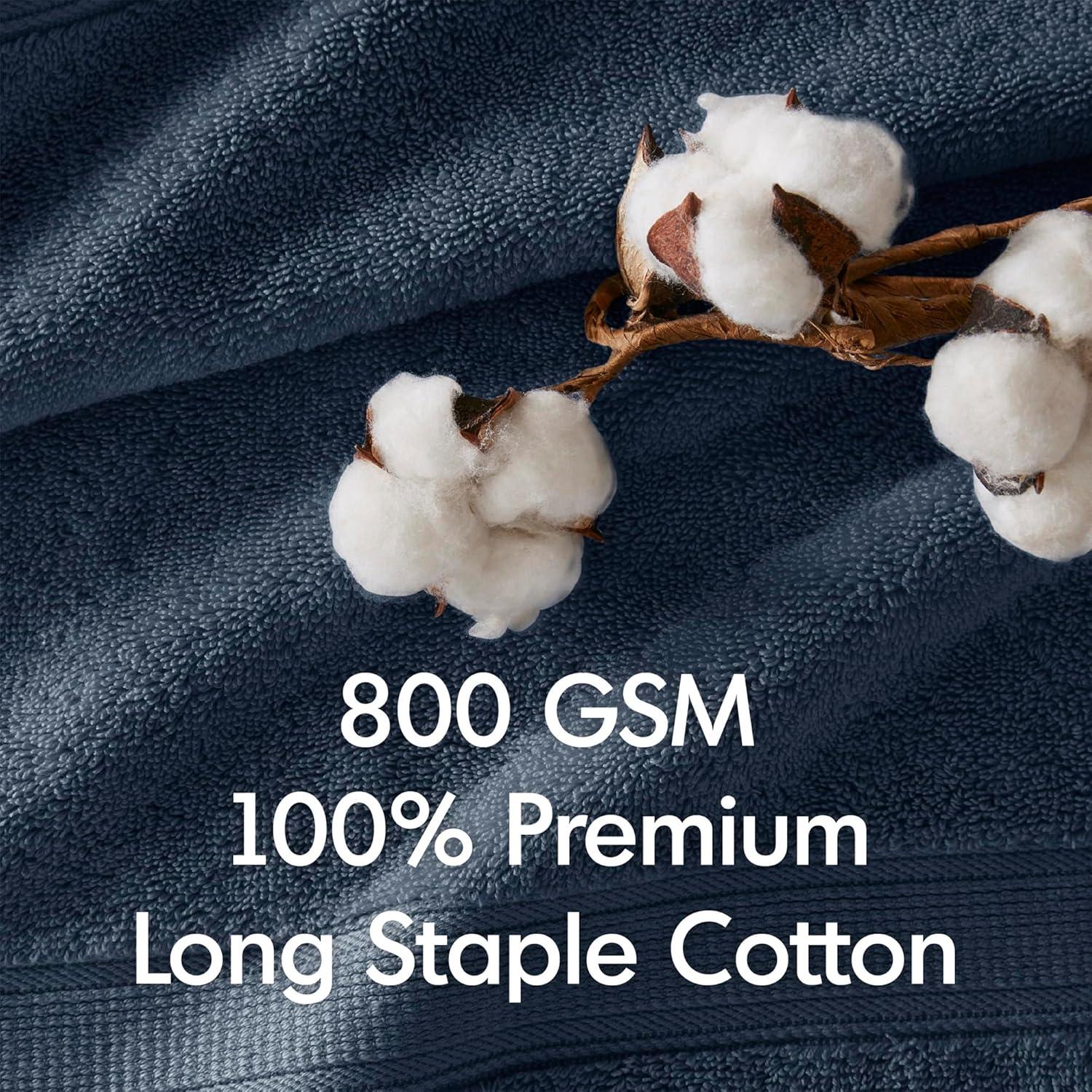 imageMadison Park 800GSM Bathroom Towel Set of 8 100 Cotton Bath Towel Set for Bathroom Luxurious Highly Absorbent 2 Bath Towels 2 Hand Towels 4 Washcloths Quick Dry Spa Quality SeafoamSlate Blue