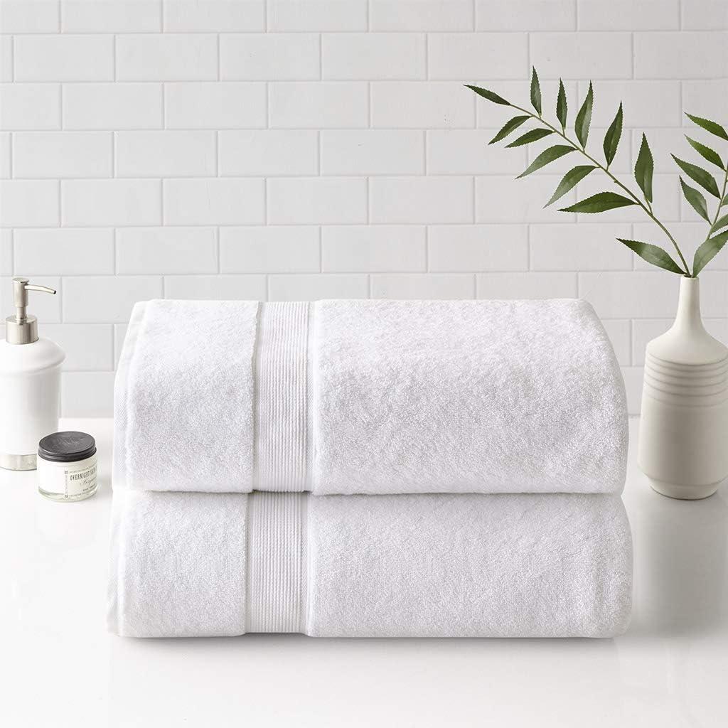 imageMadison Park 800GSM Bathroom Towel Set of 8 100 Cotton Bath Towel Set for Bathroom Luxurious Highly Absorbent 2 Bath Towels 2 Hand Towels 4 Washcloths Quick Dry Spa Quality SeafoamWhite