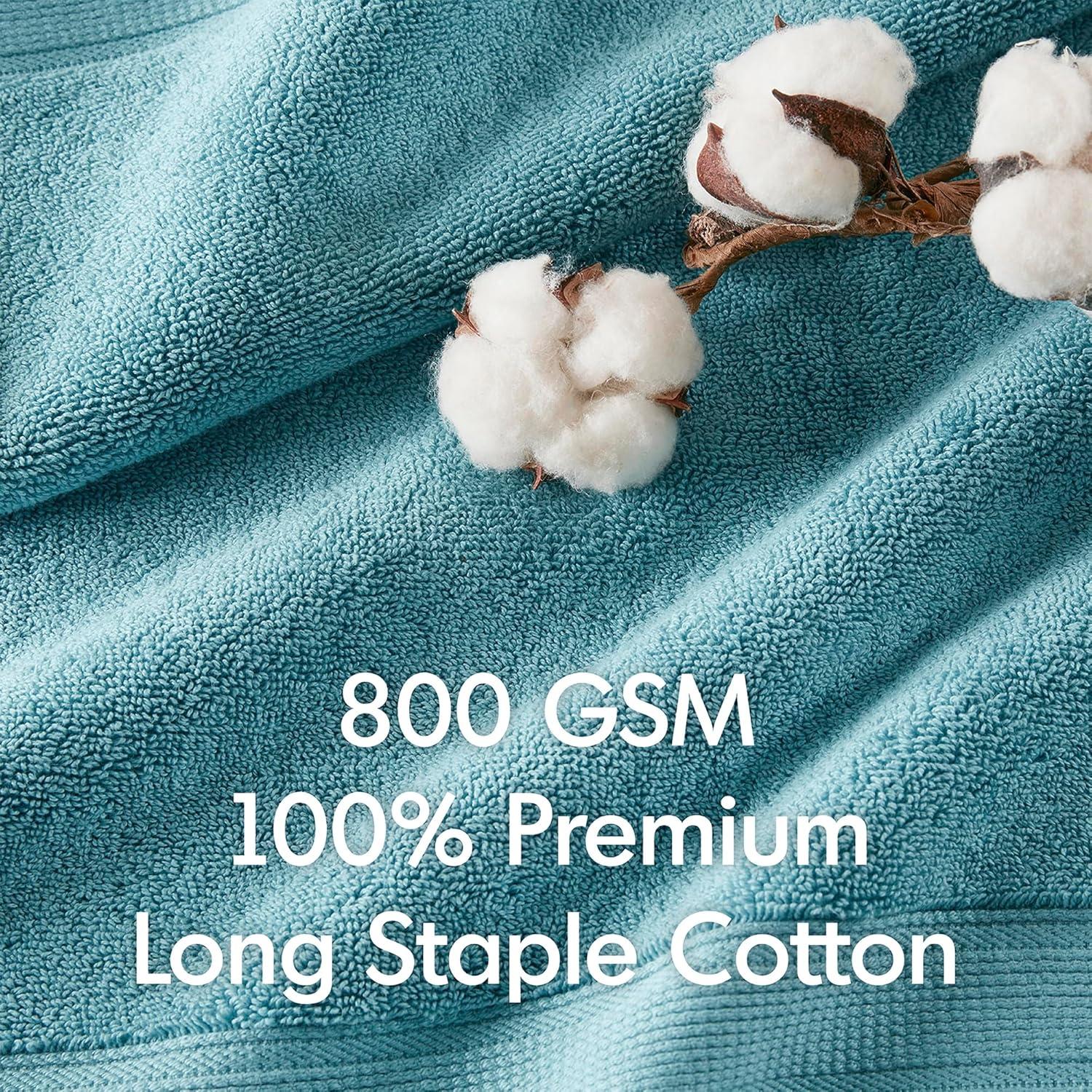 imageMadison Park 800GSM Bathroom Towel Set of 8 100 Cotton Bath Towel Set for Bathroom Luxurious Highly Absorbent 2 Bath Towels 2 Hand Towels 4 Washcloths Quick Dry Spa Quality SeafoamAqua