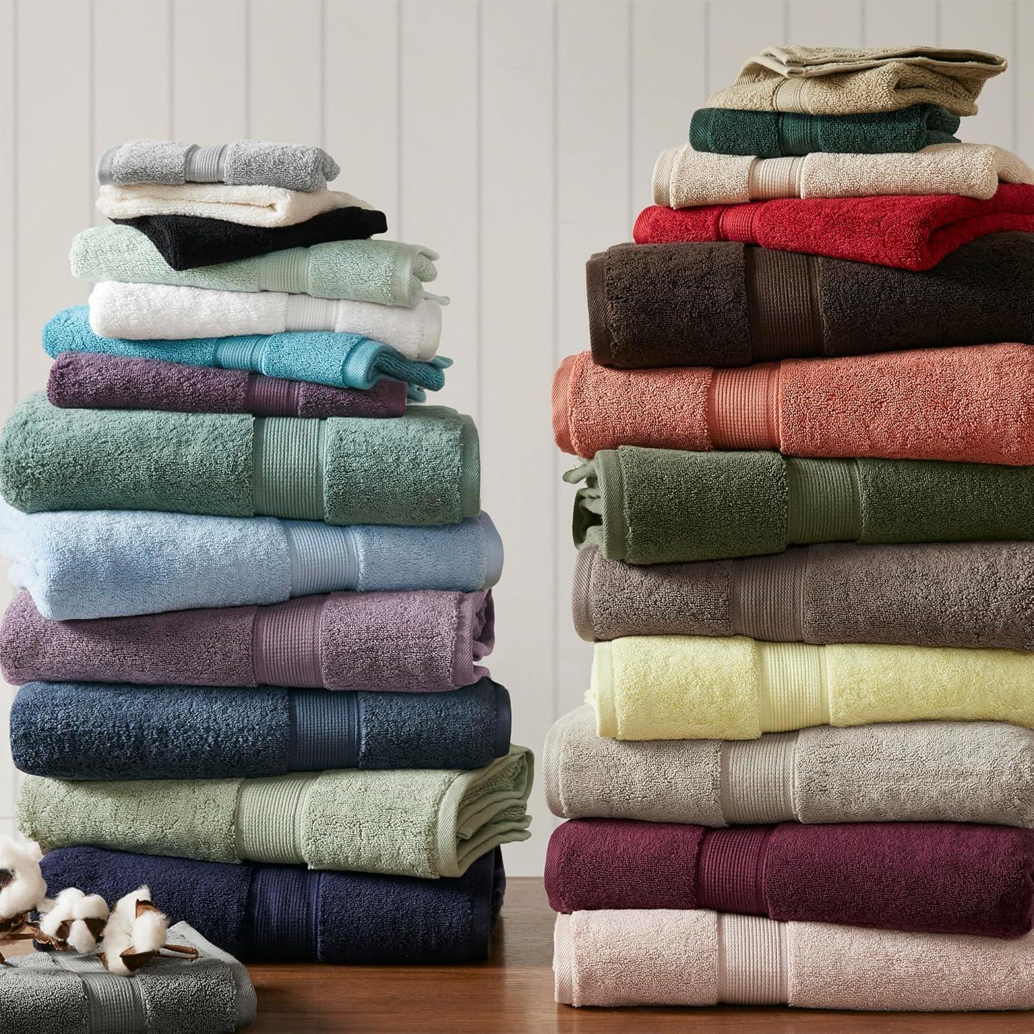 imageMadison Park 800GSM Bathroom Towel Set of 8 100 Cotton Bath Towel Set for Bathroom Luxurious Highly Absorbent 2 Bath Towels 2 Hand Towels 4 Washcloths Quick Dry Spa Quality SeafoamSage Green