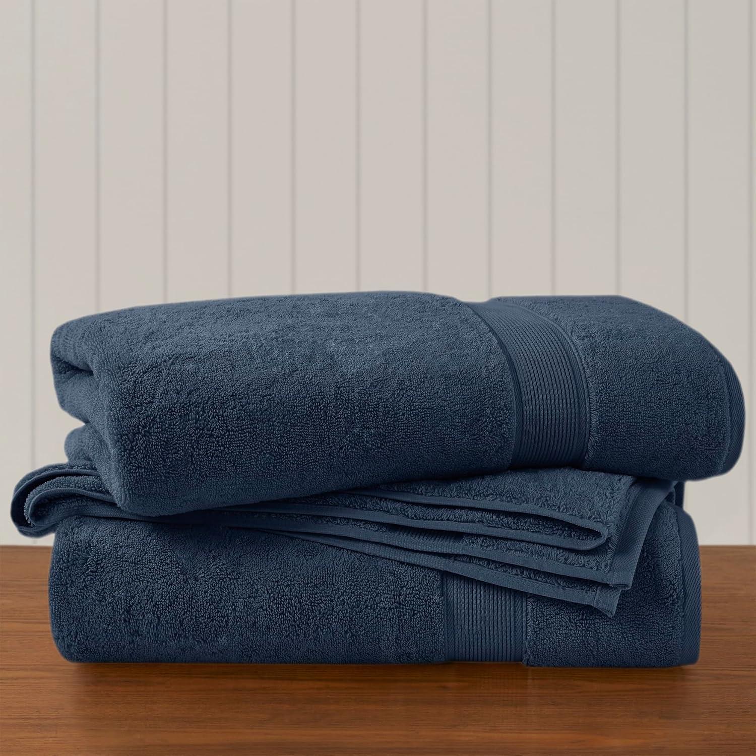 imageMadison Park 800GSM Bathroom Towel Set of 8 100 Cotton Bath Towel Set for Bathroom Luxurious Highly Absorbent 2 Bath Towels 2 Hand Towels 4 Washcloths Quick Dry Spa Quality SeafoamSlate Blue