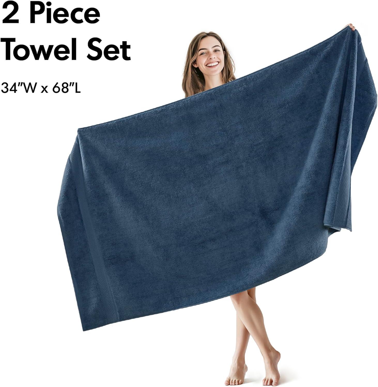 imageMadison Park 800GSM Bathroom Towel Set of 8 100 Cotton Bath Towel Set for Bathroom Luxurious Highly Absorbent 2 Bath Towels 2 Hand Towels 4 Washcloths Quick Dry Spa Quality SeafoamSlate Blue