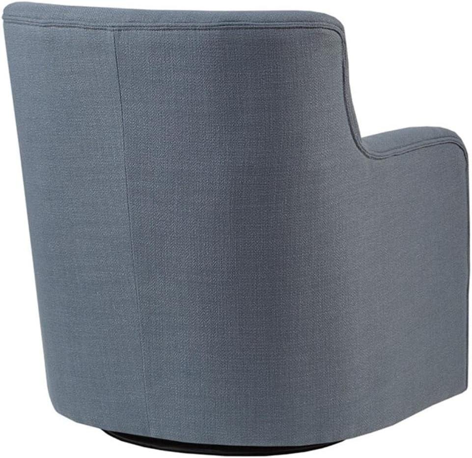 imageMadison Park Adele Upholstered Swivel Accent Chair Cozy Upholstered Swivel Chair for Living Room 7quot Thick Removable Cushion Modern Accent Armchair Family Room Furniture Bedroom Chair Blue 29quotW