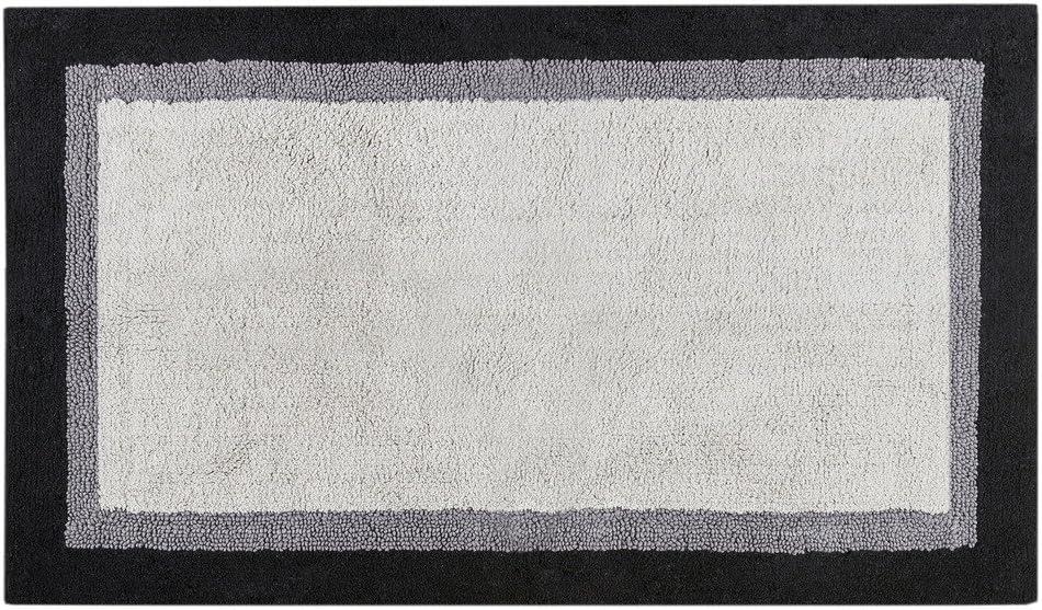 imageMadison Park Amherst Bathroom Rugs Room Dcor 100 Cotton Tufted Ultra Soft NonSlip Absorbent Quick Dry Bathtub Mats 20x30 BrownBlueBlack