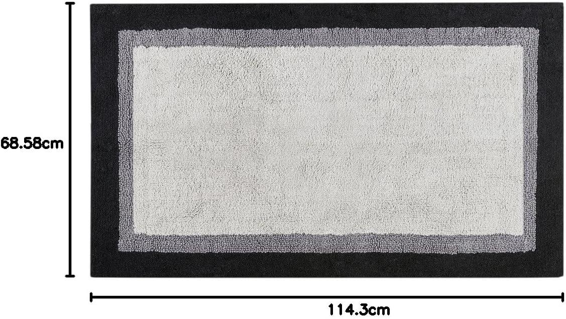 imageMadison Park Amherst Bathroom Rugs Room Dcor 100 Cotton Tufted Ultra Soft NonSlip Absorbent Quick Dry Bathtub Mats 20x30 BrownBlueBlack