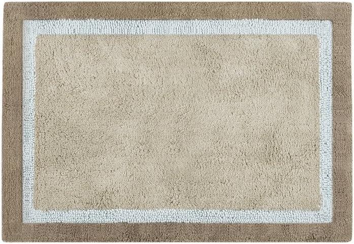 imageMadison Park Amherst Bathroom Rugs Room Dcor 100 Cotton Tufted Ultra Soft NonSlip Absorbent Quick Dry Bathtub Mats 20x30 BrownBlueBrownBlue