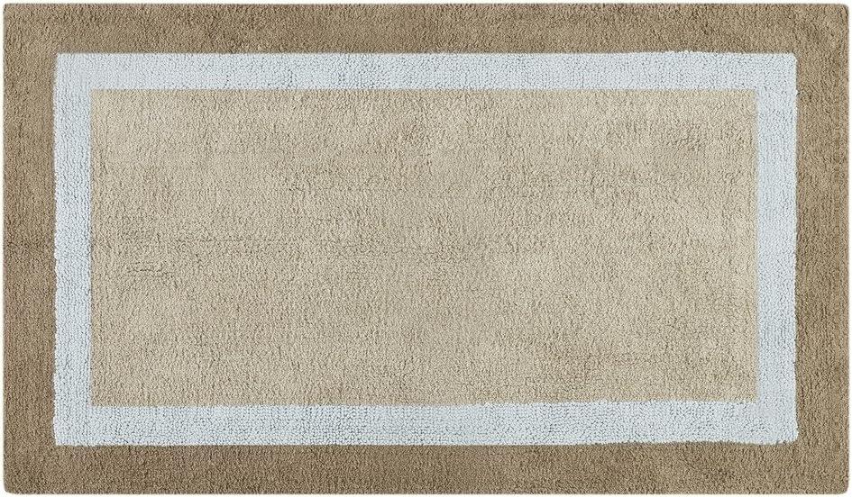 imageMadison Park Amherst Bathroom Rugs Room Dcor 100 Cotton Tufted Ultra Soft NonSlip Absorbent Quick Dry Bathtub Mats 20x30 BrownBlueBrownBlue