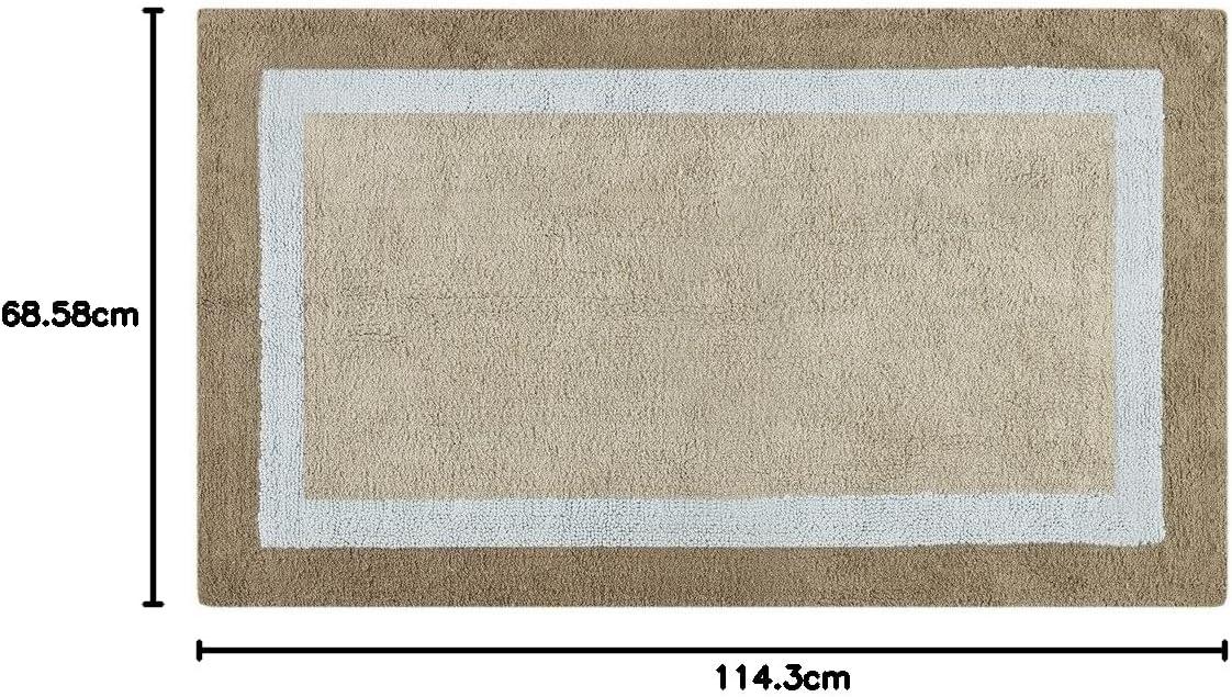 imageMadison Park Amherst Bathroom Rugs Room Dcor 100 Cotton Tufted Ultra Soft NonSlip Absorbent Quick Dry Bathtub Mats 20x30 BrownBlueBrownBlue