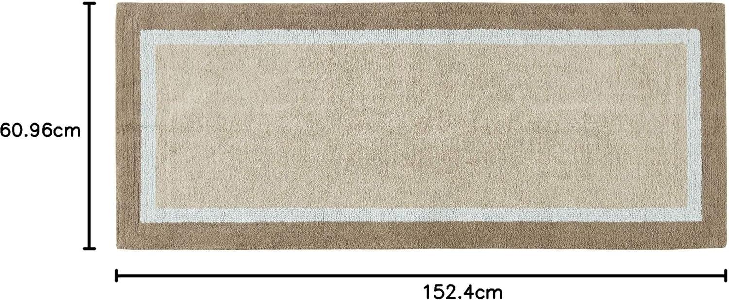 imageMadison Park Amherst Bathroom Rugs Room Dcor 100 Cotton Tufted Ultra Soft NonSlip Absorbent Quick Dry Bathtub Mats 20x30 BrownBlueBrownBlue
