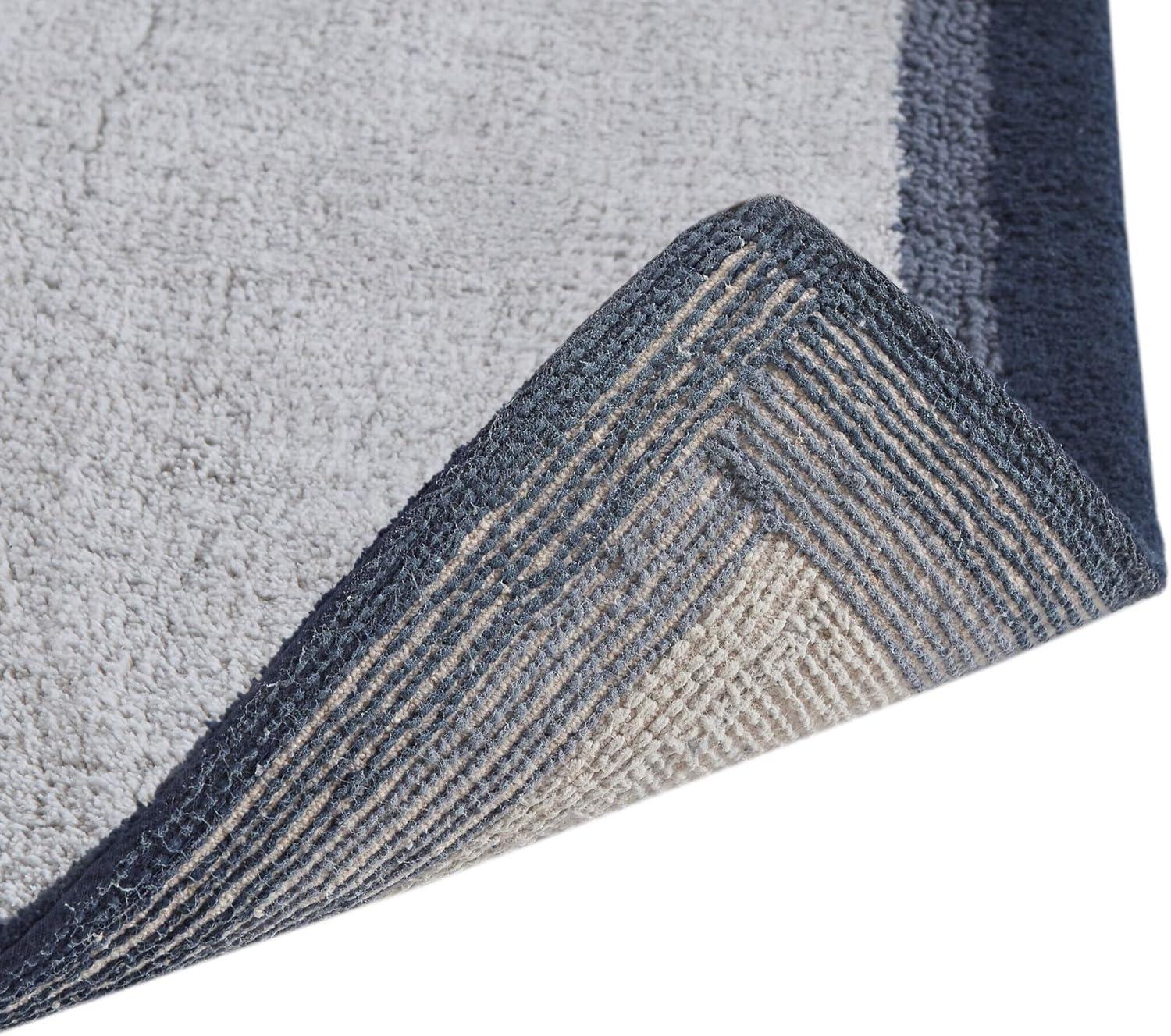 imageMadison Park Amherst Bathroom Rugs Room Dcor 100 Cotton Tufted Ultra Soft NonSlip Absorbent Quick Dry Bathtub Mats 20x30 BrownBlueNavy