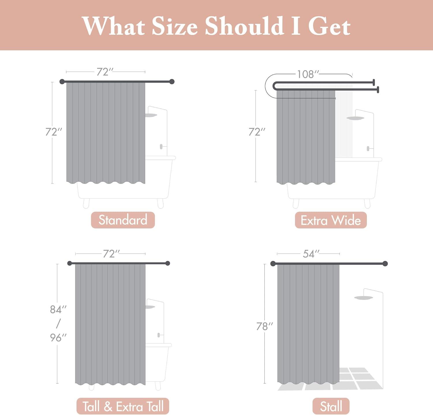 imageMadison Park Amherst Bathroom Shower Curtain Faux Silk Pieced Striped Modern Microfiber Bath Curtains 72x72 Inches AquaCoral