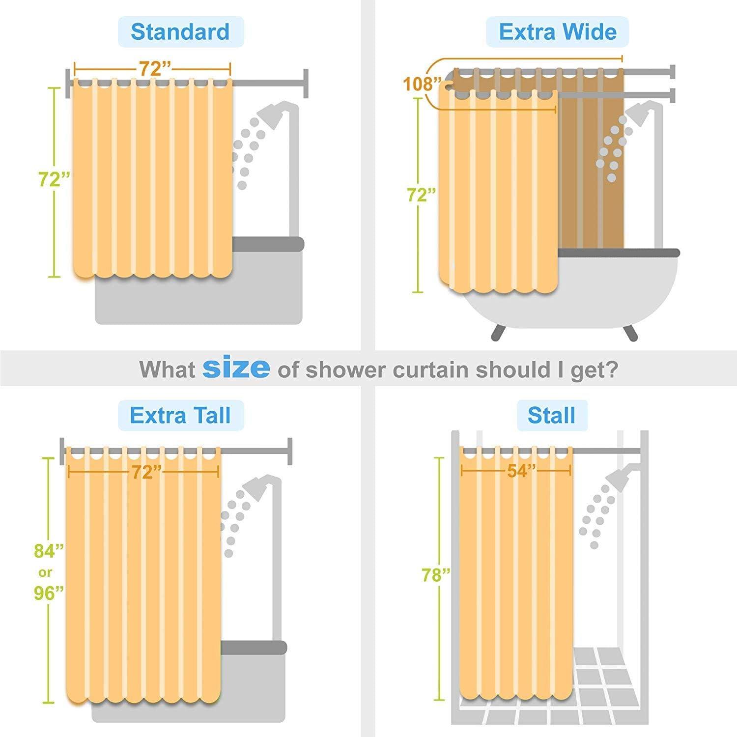 imageMadison Park Amherst Bathroom Shower Curtain Faux Silk Pieced Striped Modern Microfiber Bath Curtains 72x72 Inches AquaCoral