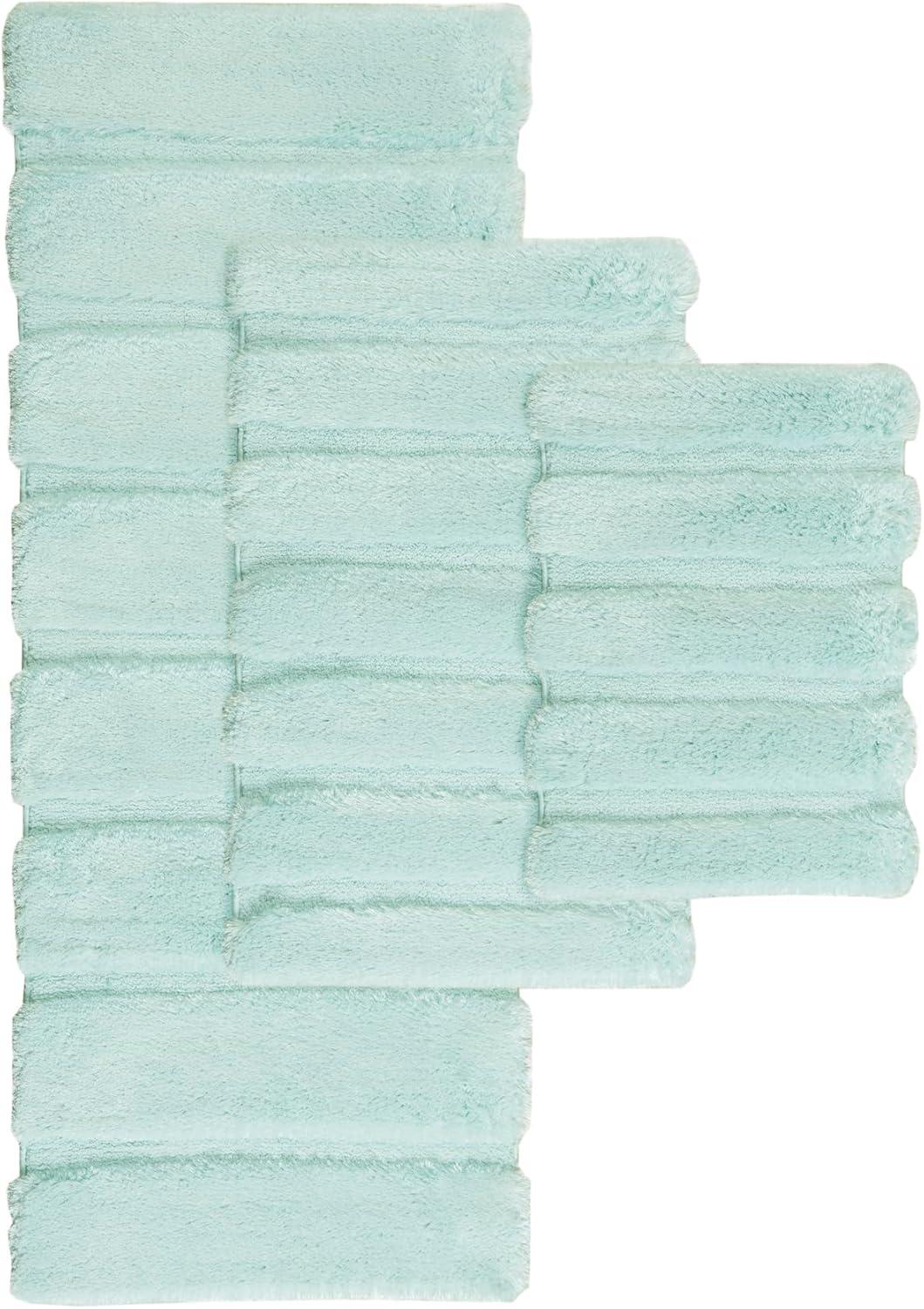 imageMadison Park Bath Rug Tufted Pearl Channel Bathroom Rug Soft Plush ampamp Absorbent Bath Matt for Bathroom Rubber Back NonSlip Thick Hotel Quality ampamp Machine Washable 24quot W x 58quot L Black 1 PieceSeafoam