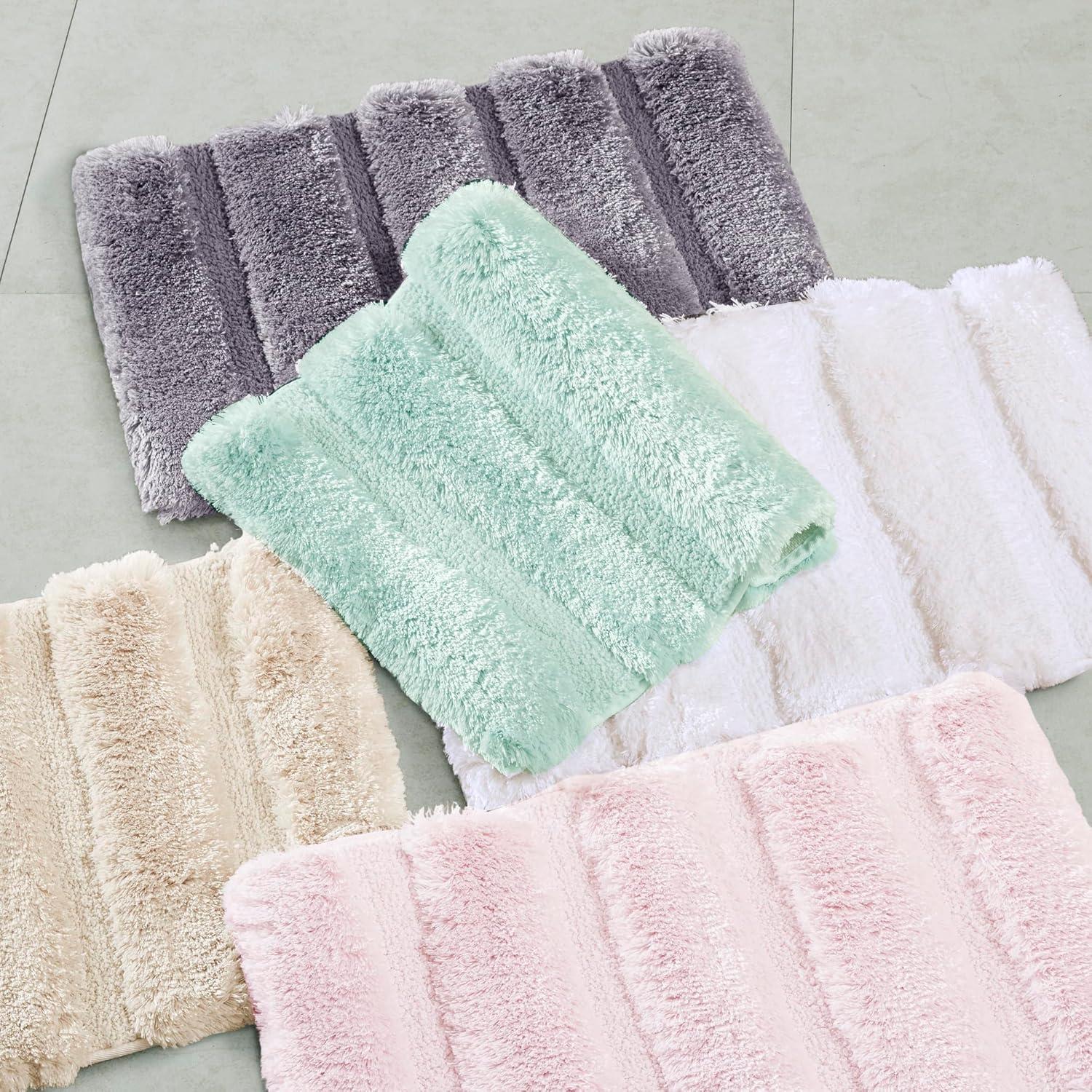 imageMadison Park Bath Rug Tufted Pearl Channel Bathroom Rug Soft Plush ampamp Absorbent Bath Matt for Bathroom Rubber Back NonSlip Thick Hotel Quality ampamp Machine Washable 24quot W x 58quot L Black 1 PieceSeafoam