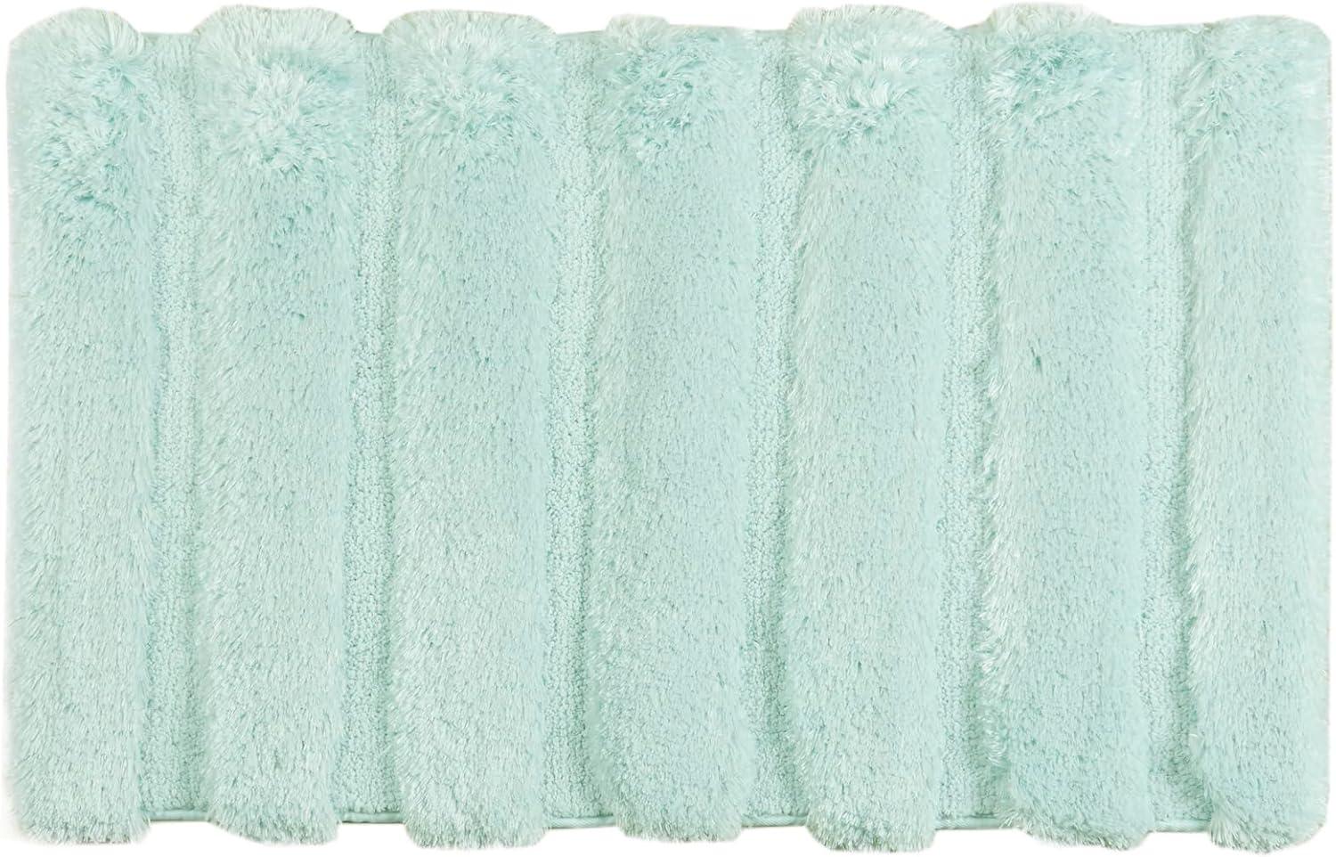 imageMadison Park Bath Rug Tufted Pearl Channel Bathroom Rug Soft Plush ampamp Absorbent Bath Matt for Bathroom Rubber Back NonSlip Thick Hotel Quality ampamp Machine Washable 24quot W x 58quot L Black 1 PieceSeafoam