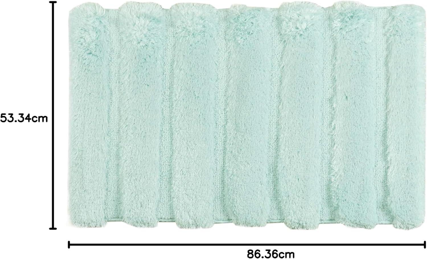 imageMadison Park Bath Rug Tufted Pearl Channel Bathroom Rug Soft Plush ampamp Absorbent Bath Matt for Bathroom Rubber Back NonSlip Thick Hotel Quality ampamp Machine Washable 24quot W x 58quot L Black 1 PieceSeafoam