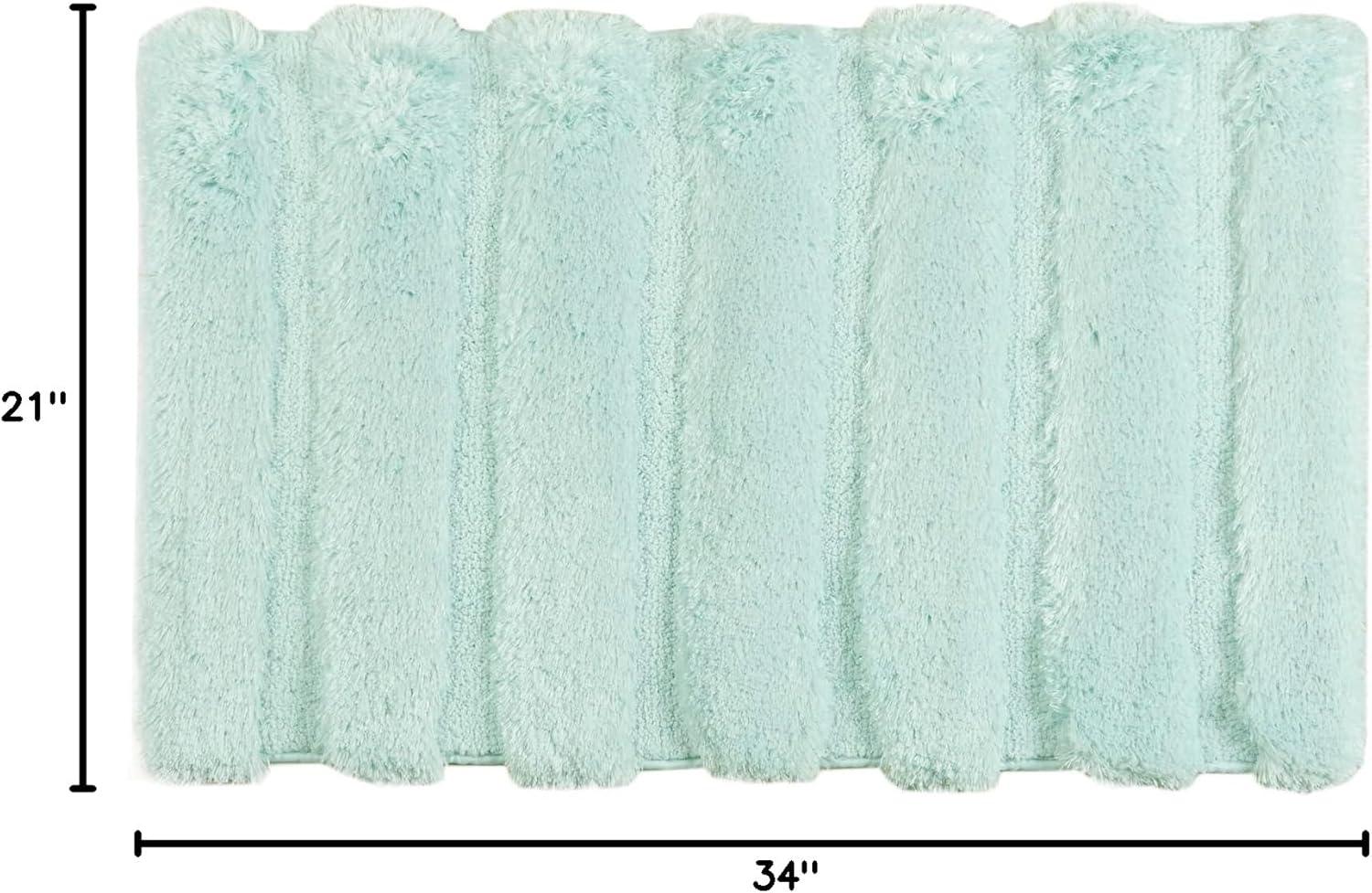 imageMadison Park Bath Rug Tufted Pearl Channel Bathroom Rug Soft Plush ampamp Absorbent Bath Matt for Bathroom Rubber Back NonSlip Thick Hotel Quality ampamp Machine Washable 24quot W x 58quot L Black 1 PieceSeafoam