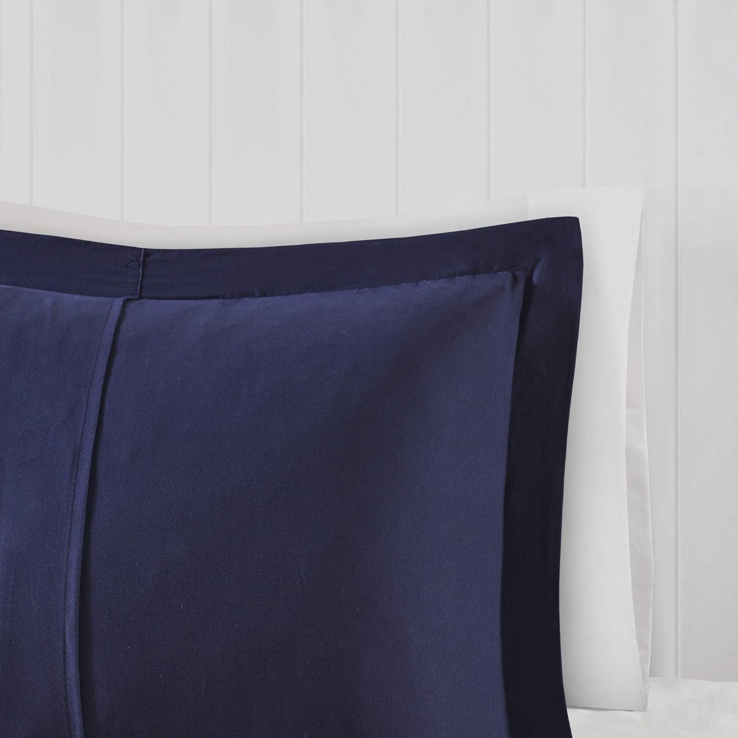 imageMadison Park Comfort Classics Larkspur Reversible Down Alternative 3M Scotchgard Comforter Mini Set FullQueen RedBlackNavy
