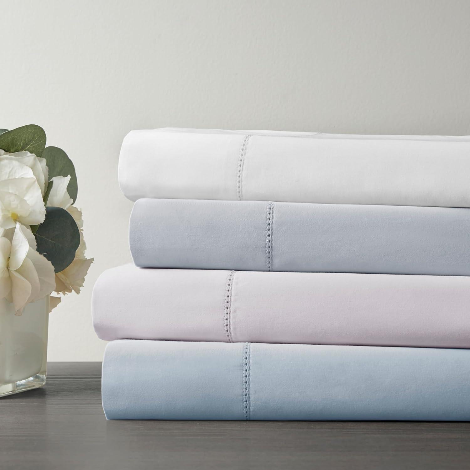 imageMadison Park Cotton Sheet Set Soft ampamp Breathable 500TC Egyptian Cotton Sheets All Seaons Elastic Deep Pockect Sheet Set Lightweighted 100 Egyptian Bed Sheets Queen Grey 4 PieceBlue