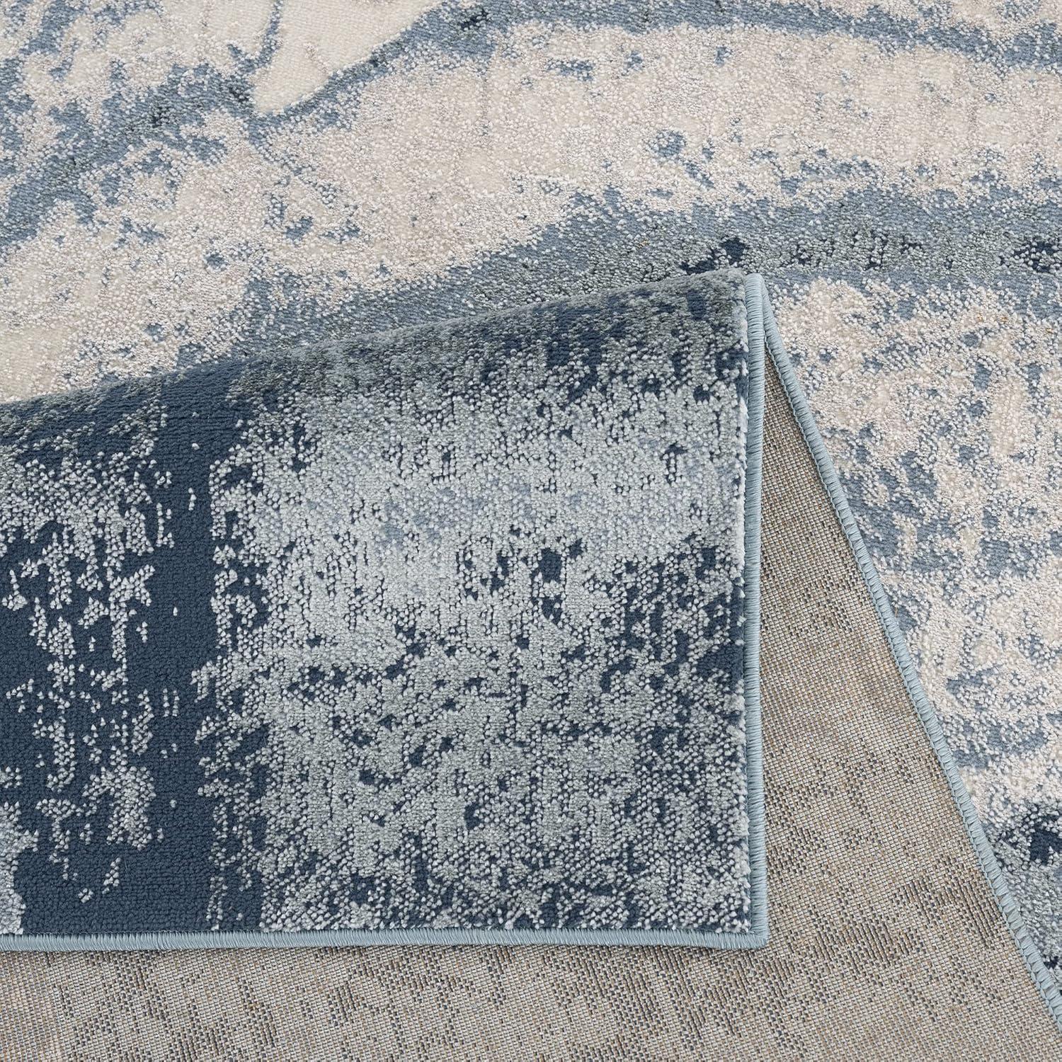 imageMadison Park Dakota Vienna Woven Turkish Area Rugs for Living Room Indoor Dining Accent Modern Home Dcor Ultra Soft Floor Carpets for Dining Room 711quotW x 10L Distressed Tiled BeigeGrace Blue