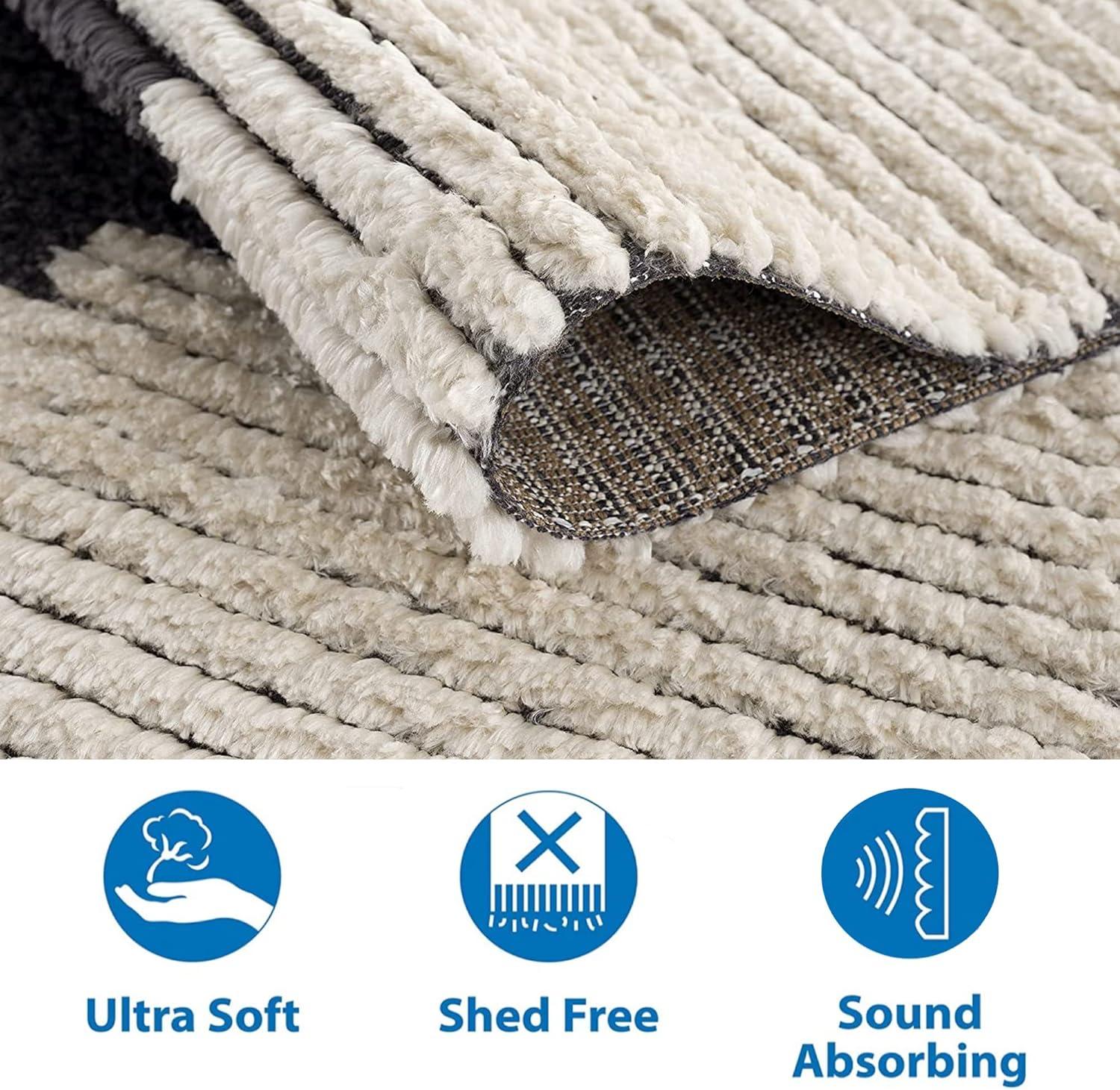 imageMadison Park Dakota Vienna Woven Turkish Area Rugs for Living Room Indoor Dining Accent Modern Home Dcor Ultra Soft Floor Carpets for Dining Room 711quotW x 10L Distressed Tiled BeigeAmanda BlackIvory