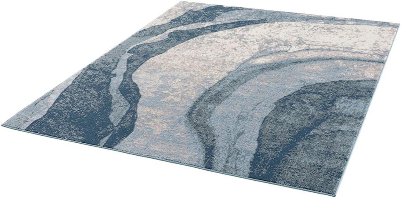 imageMadison Park Dakota Vienna Woven Turkish Area Rugs for Living Room Indoor Dining Accent Modern Home Dcor Ultra Soft Floor Carpets for Dining Room 711quotW x 10L Distressed Tiled BeigeGrace Blue