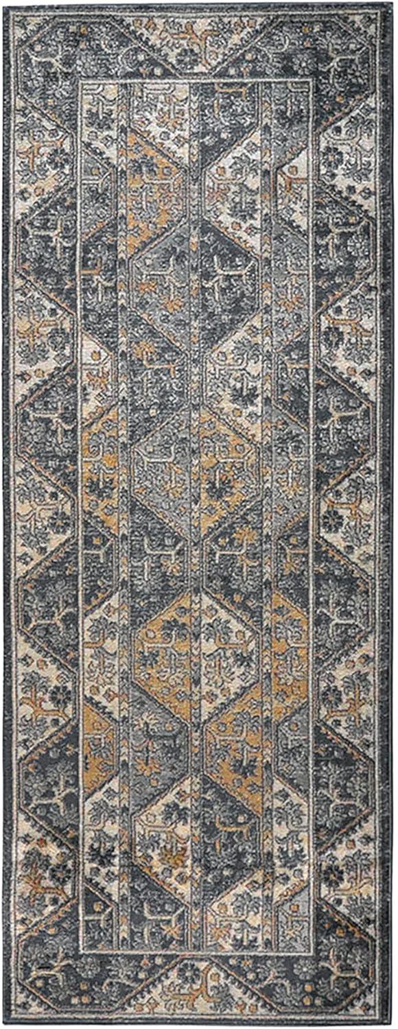 imageMadison Park Dakota Vienna Woven Turkish Area Rugs for Living Room Indoor Dining Accent Modern Home Dcor Ultra Soft Floor Carpets for Dining Room 711quotW x 10L Distressed Tiled BeigeDakota BlueCream