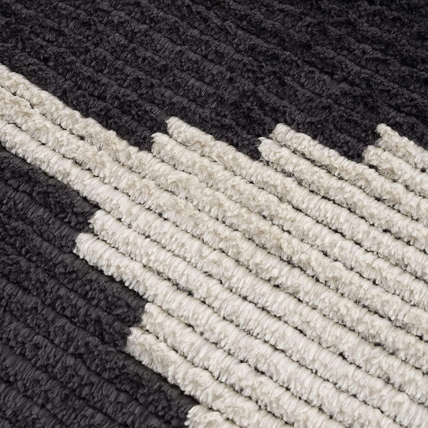 imageMadison Park Dakota Vienna Woven Turkish Area Rugs for Living Room Indoor Dining Accent Modern Home Dcor Ultra Soft Floor Carpets for Dining Room 711quotW x 10L Distressed Tiled BeigeAmanda BlackIvory
