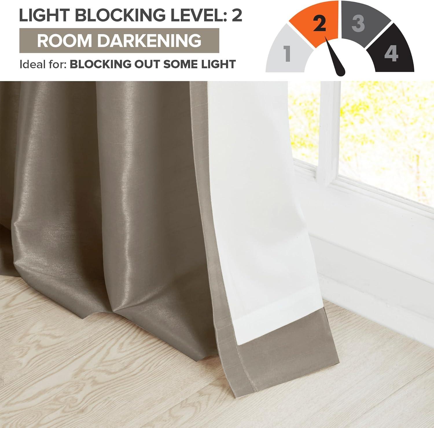 imageMadison Park Emilia Faux Silk Valance DIY Twist Tab Top Finish with Beads Window Valance Curtain for Living Room Bedroom and Dorm 26quotL x 50quotW BlushPewter