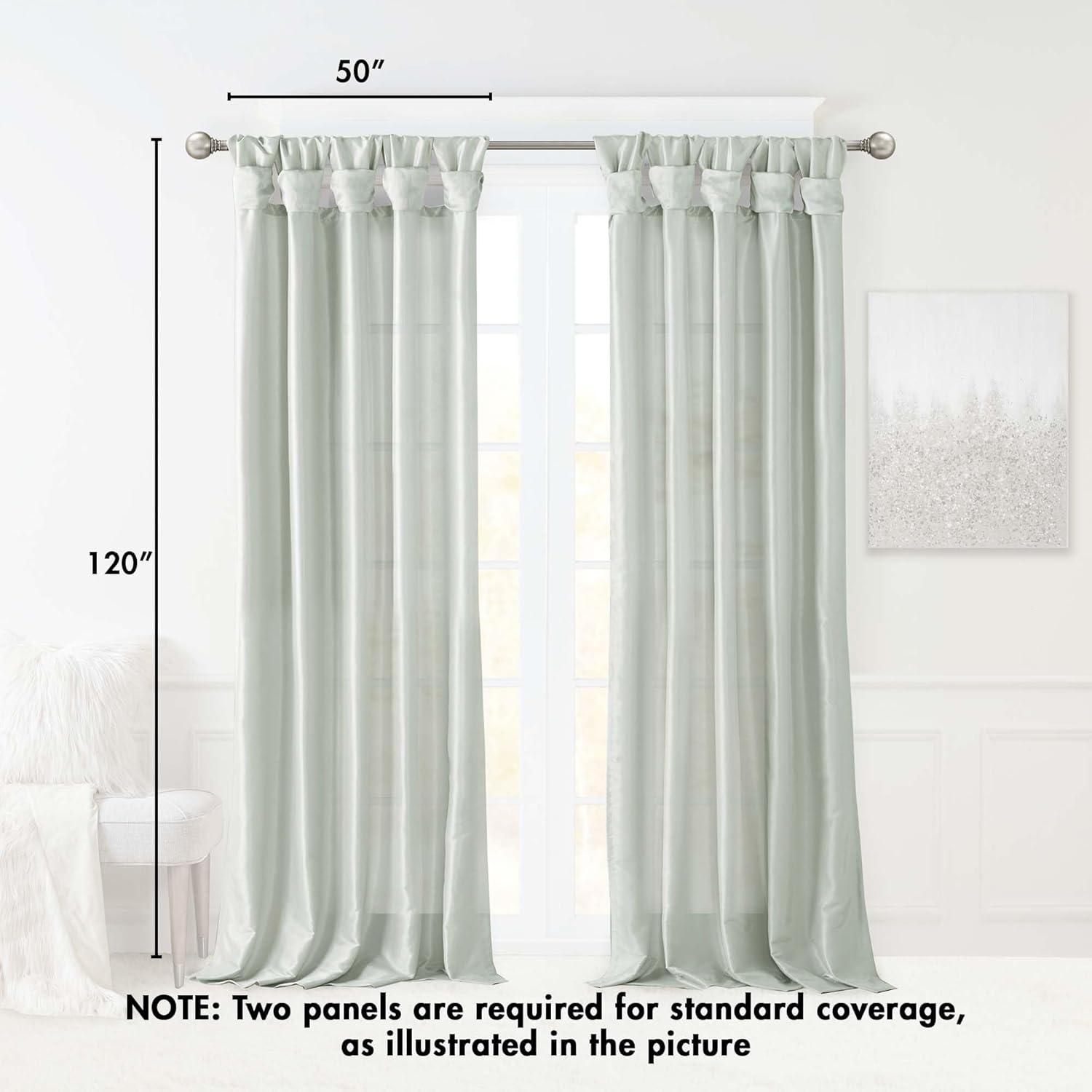 imageMadison Park Emilia Faux Silk Valance DIY Twist Tab Top Finish with Beads Window Valance Curtain for Living Room Bedroom and Dorm 26quotL x 50quotW BlushDusty Aqua