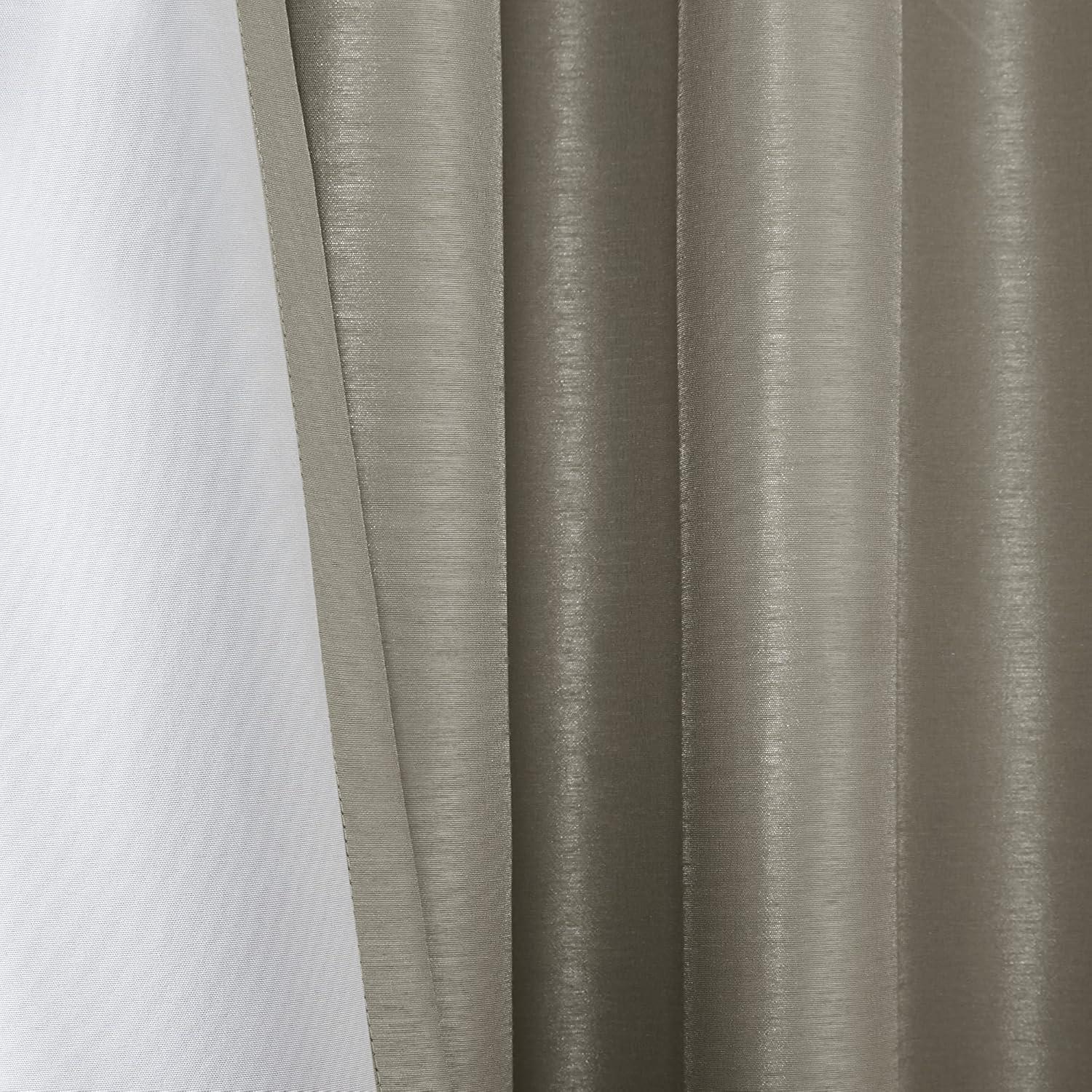 imageMadison Park Emilia Faux Silk Valance DIY Twist Tab Top Finish with Beads Window Valance Curtain for Living Room Bedroom and Dorm 26quotL x 50quotW BlushPewter