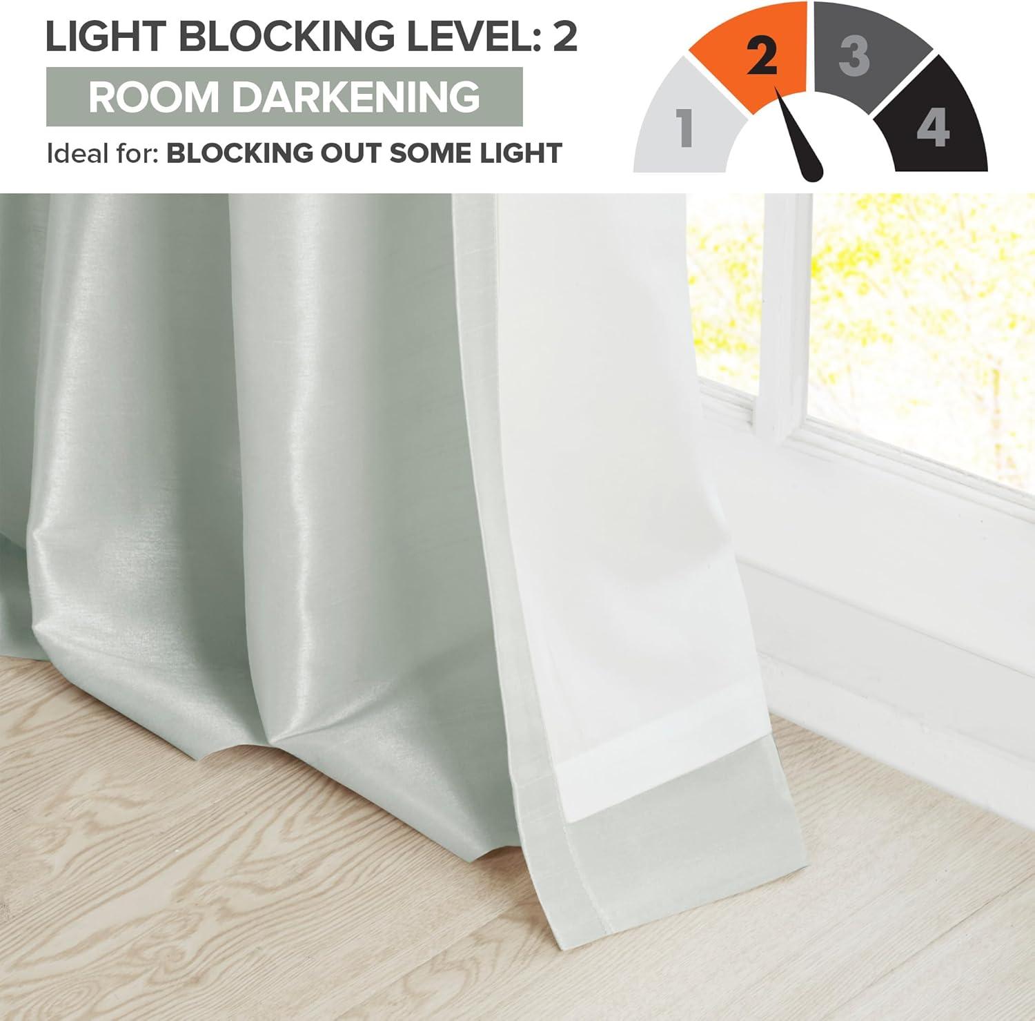 imageMadison Park Emilia Faux Silk Valance DIY Twist Tab Top Finish with Beads Window Valance Curtain for Living Room Bedroom and Dorm 26quotL x 50quotW BlushDusty Aqua