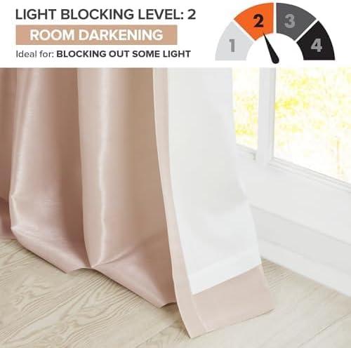 imageMadison Park Emilia Faux Silk Valance DIY Twist Tab Top Finish with Beads Window Valance Curtain for Living Room Bedroom and Dorm 26quotL x 50quotW BlushBlush