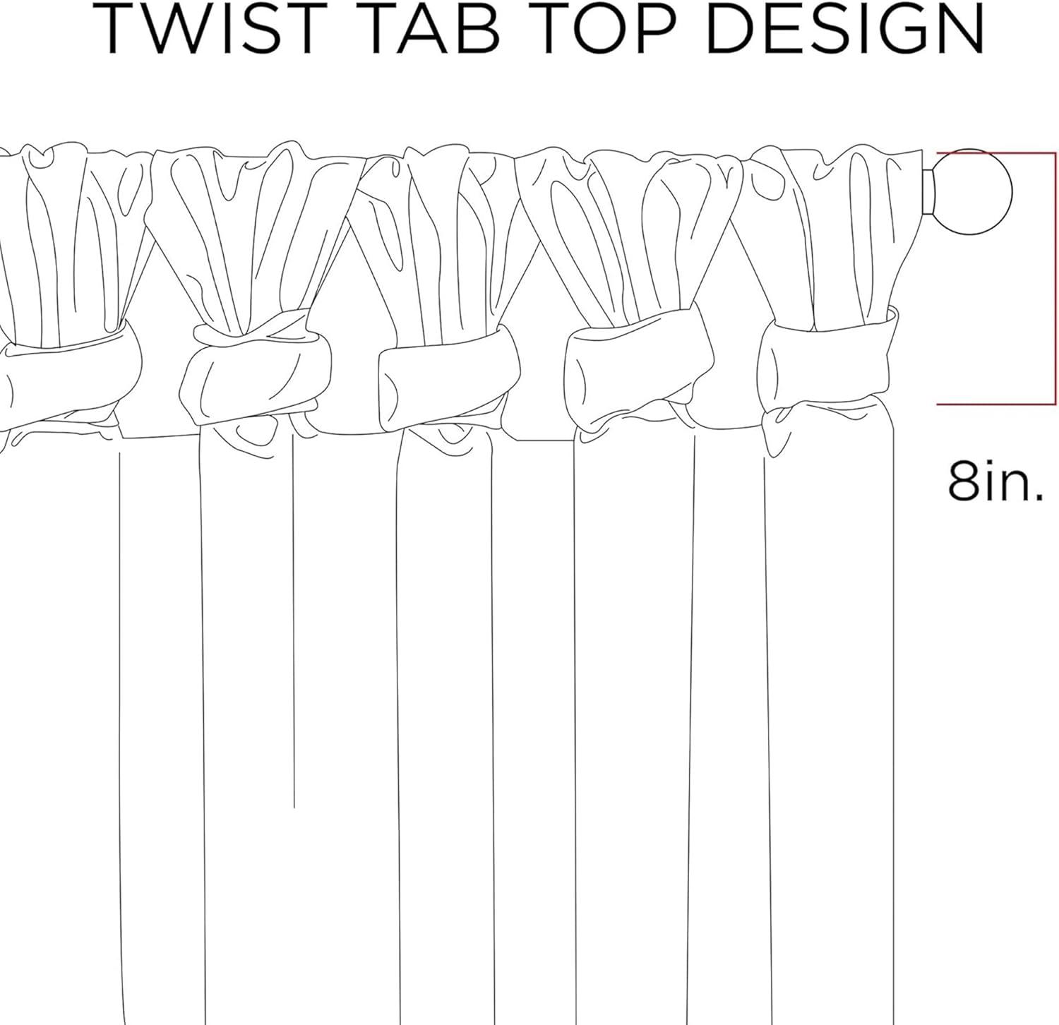 imageMadison Park Emilia Faux Silk Valance DIY Twist Tab Top Finish with Beads Window Valance Curtain for Living Room Bedroom and Dorm 26quotL x 50quotW BlushWhite
