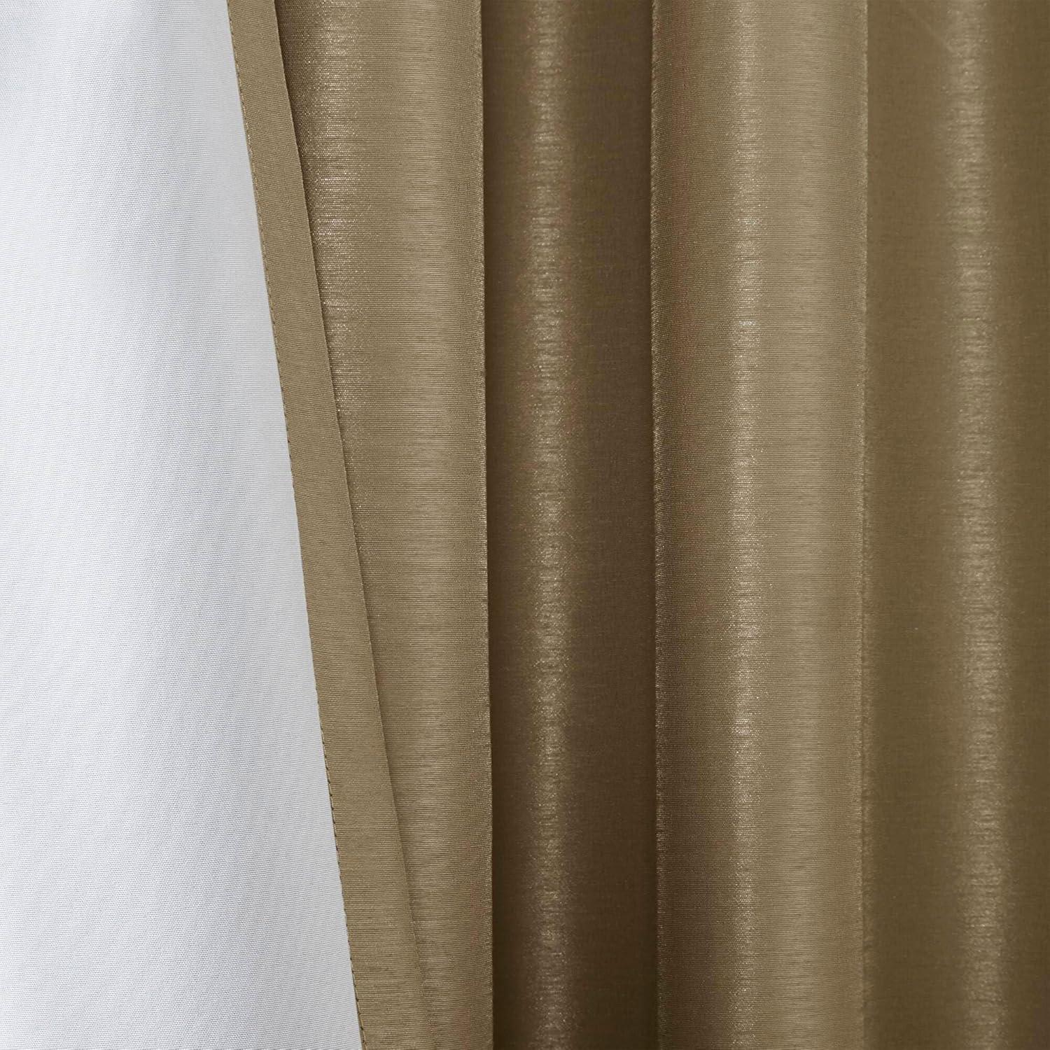 imageMadison Park Emilia Faux Silk Valance DIY Twist Tab Top Finish with Beads Window Valance Curtain for Living Room Bedroom and Dorm 26quotL x 50quotW BlushBronze