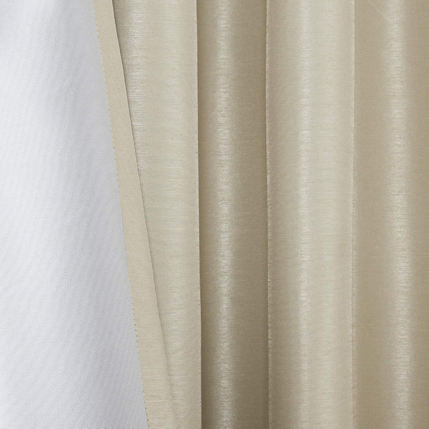 imageMadison Park Emilia Faux Silk Valance DIY Twist Tab Top Finish with Beads Window Valance Curtain for Living Room Bedroom and Dorm 26quotL x 50quotW BlushChampagne
