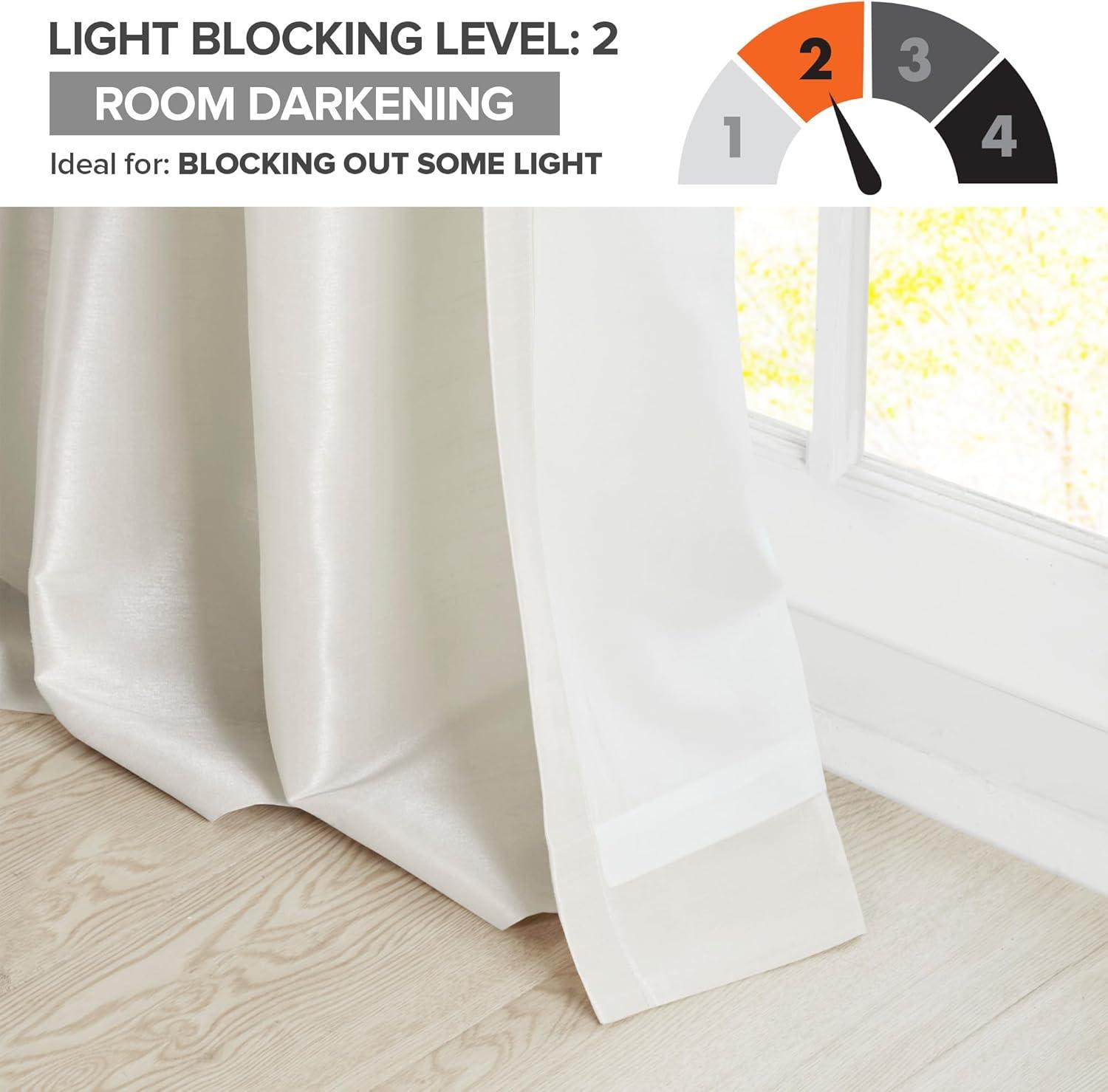 imageMadison Park Emilia Faux Silk Valance DIY Twist Tab Top Finish with Beads Window Valance Curtain for Living Room Bedroom and Dorm 26quotL x 50quotW BlushWhite