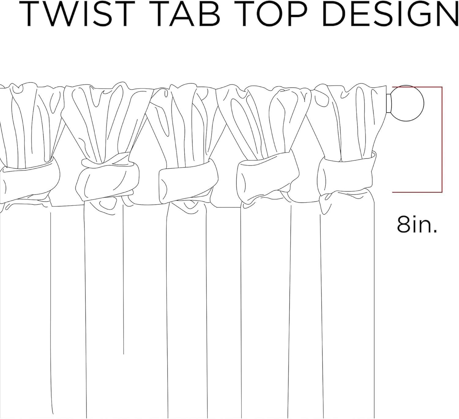 imageMadison Park Emilia Faux Silk Valance DIY Twist Tab Top Finish with Beads Window Valance Curtain for Living Room Bedroom and Dorm 26quotL x 50quotW BlushBronze