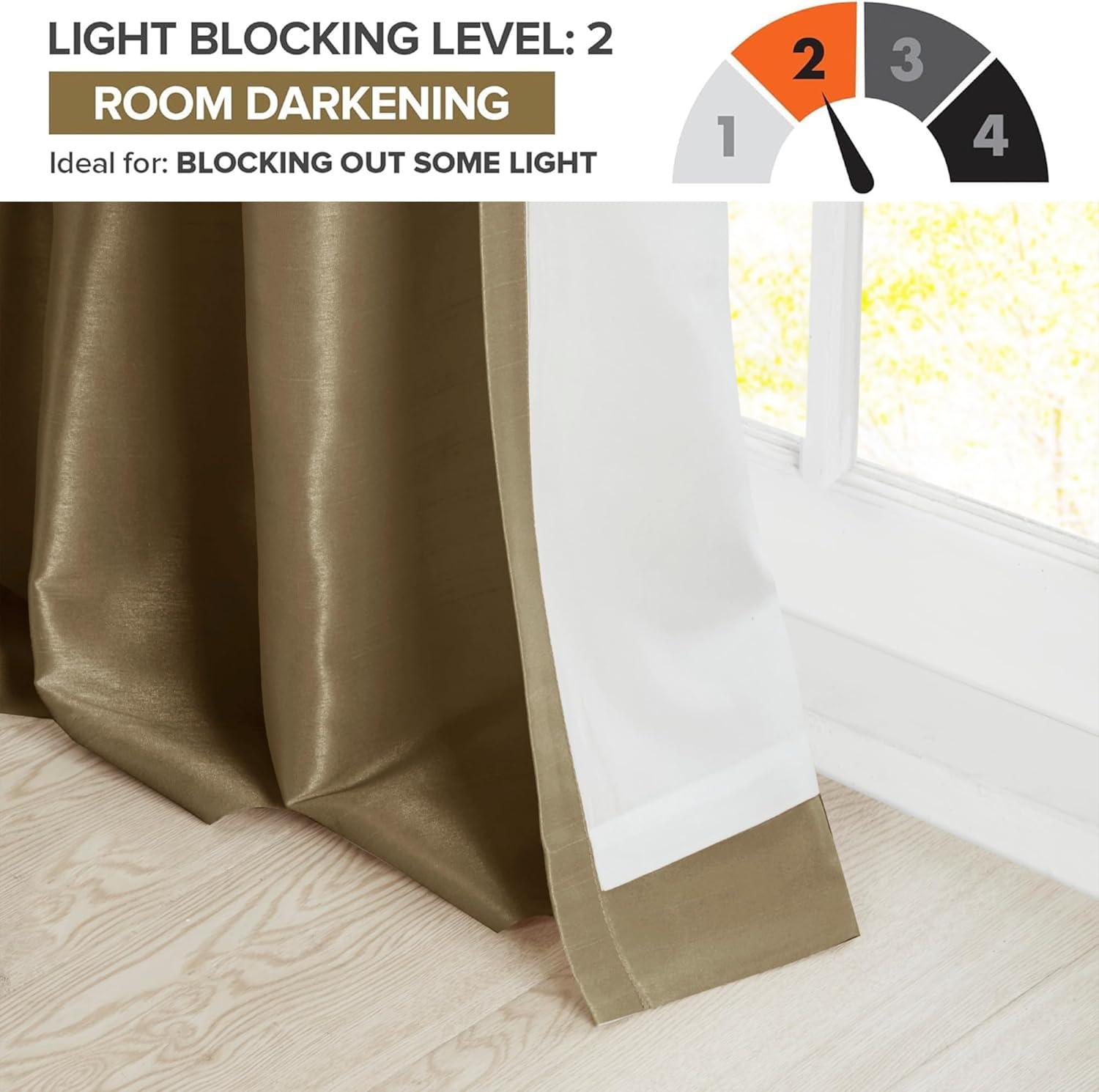 imageMadison Park Emilia Faux Silk Valance DIY Twist Tab Top Finish with Beads Window Valance Curtain for Living Room Bedroom and Dorm 26quotL x 50quotW BlushBronze