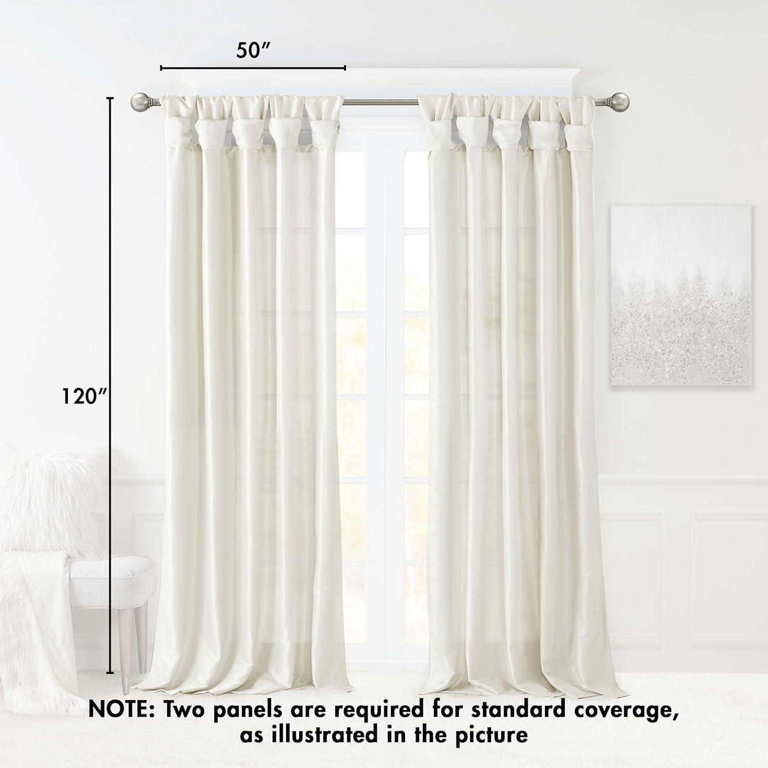 imageMadison Park Emilia Faux Silk Valance DIY Twist Tab Top Finish with Beads Window Valance Curtain for Living Room Bedroom and Dorm 26quotL x 50quotW BlushWhite