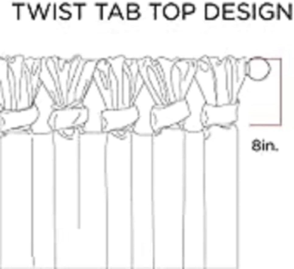 imageMadison Park Emilia Faux Silk Valance DIY Twist Tab Top Finish with Beads Window Valance Curtain for Living Room Bedroom and Dorm 26quotL x 50quotW BlushPewter