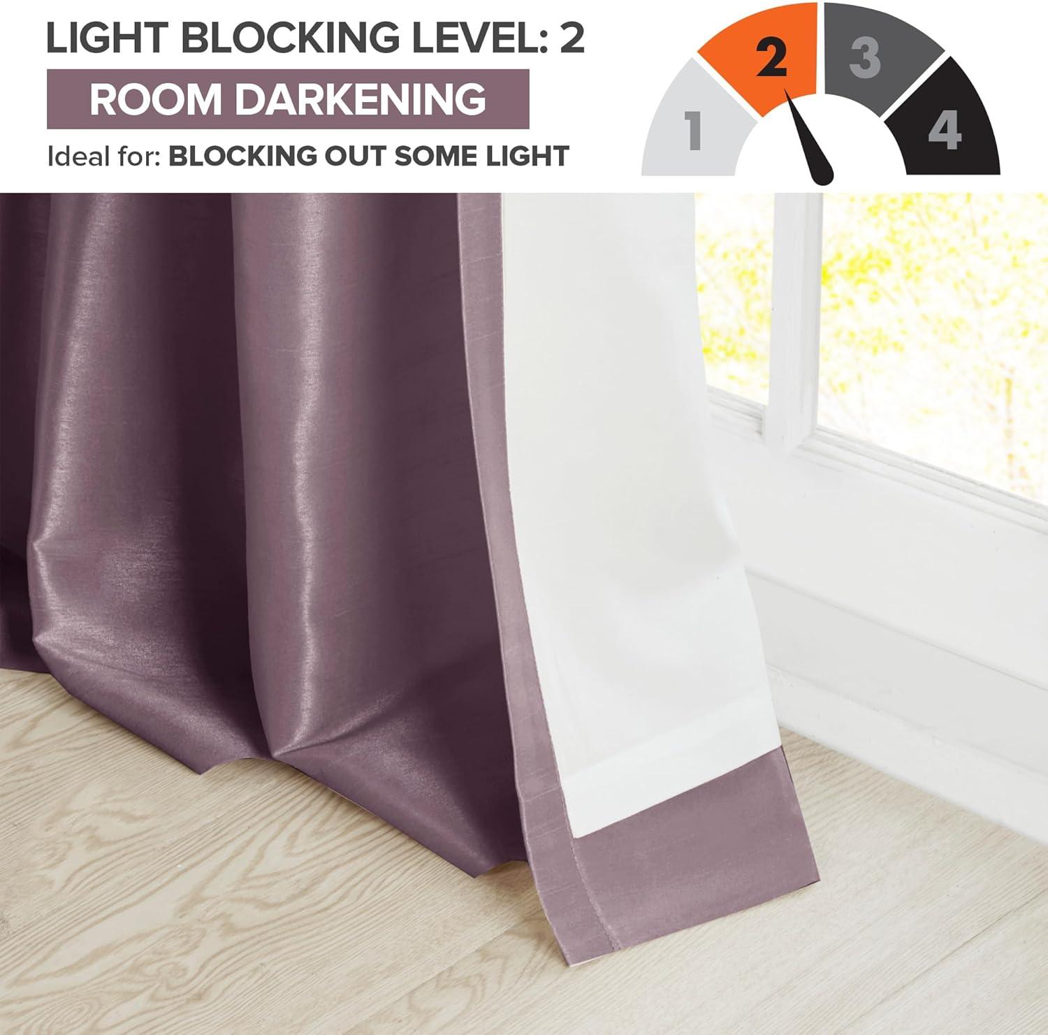 imageMadison Park Emilia Faux Silk Valance DIY Twist Tab Top Finish with Beads Window Valance Curtain for Living Room Bedroom and Dorm 26quotL x 50quotW BlushPurple