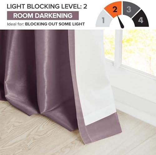 imageMadison Park Emilia Faux Silk Valance DIY Twist Tab Top Finish with Beads Window Valance Curtain for Living Room Bedroom and Dorm 26quotL x 50quotW BlushPurple