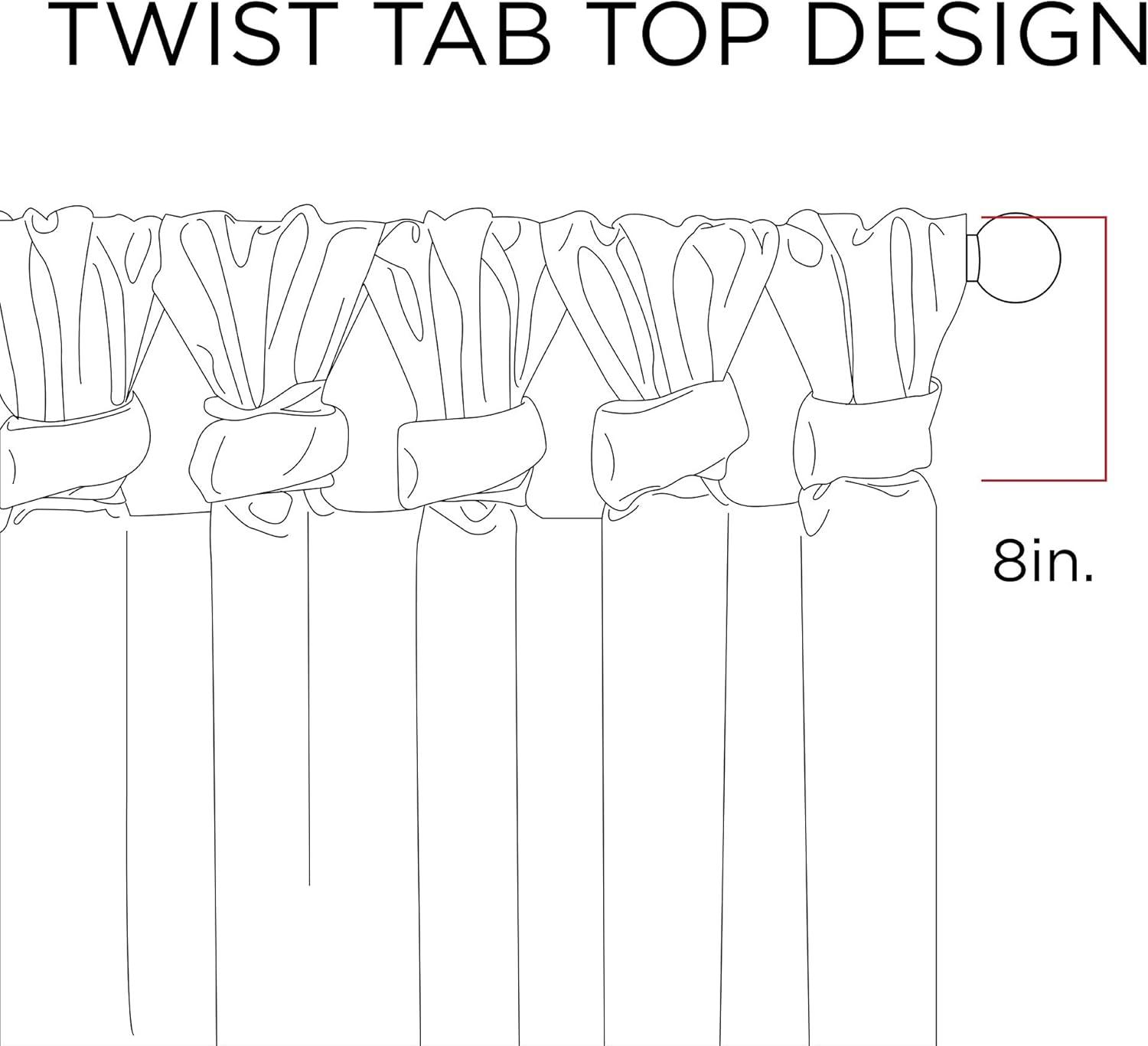 imageMadison Park Emilia Faux Silk Valance DIY Twist Tab Top Finish with Beads Window Valance Curtain for Living Room Bedroom and Dorm 26quotL x 50quotW BlushBronze