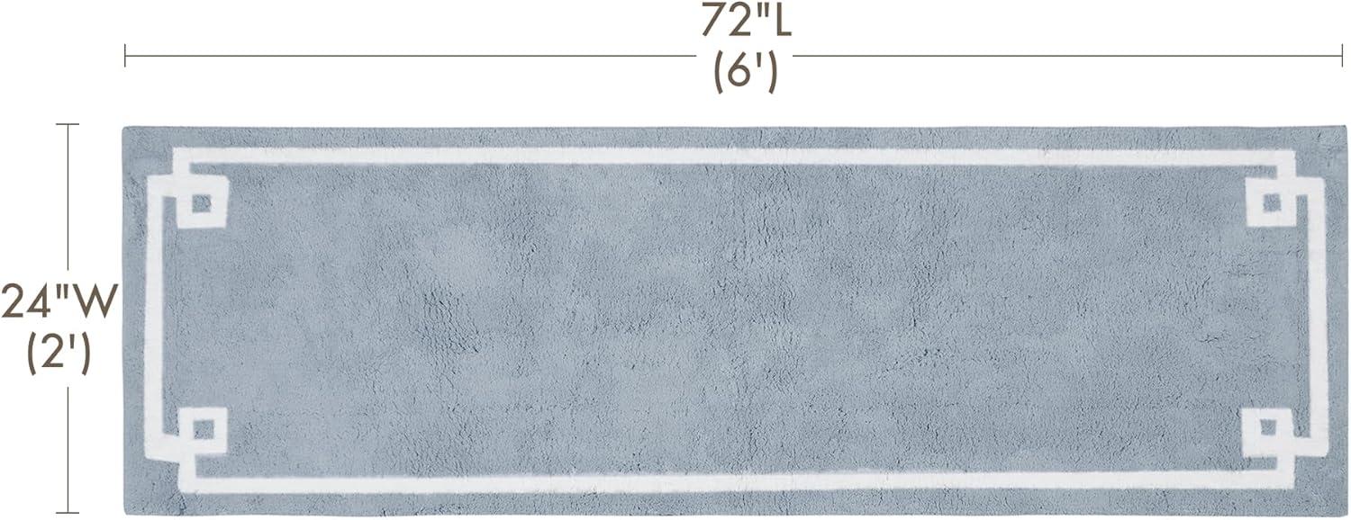 imageMadison Park Evan Cotton Tufted Washable Bath Mat Luxury Solid Bathroom Rugs 20quot x 30quot GreyBlue
