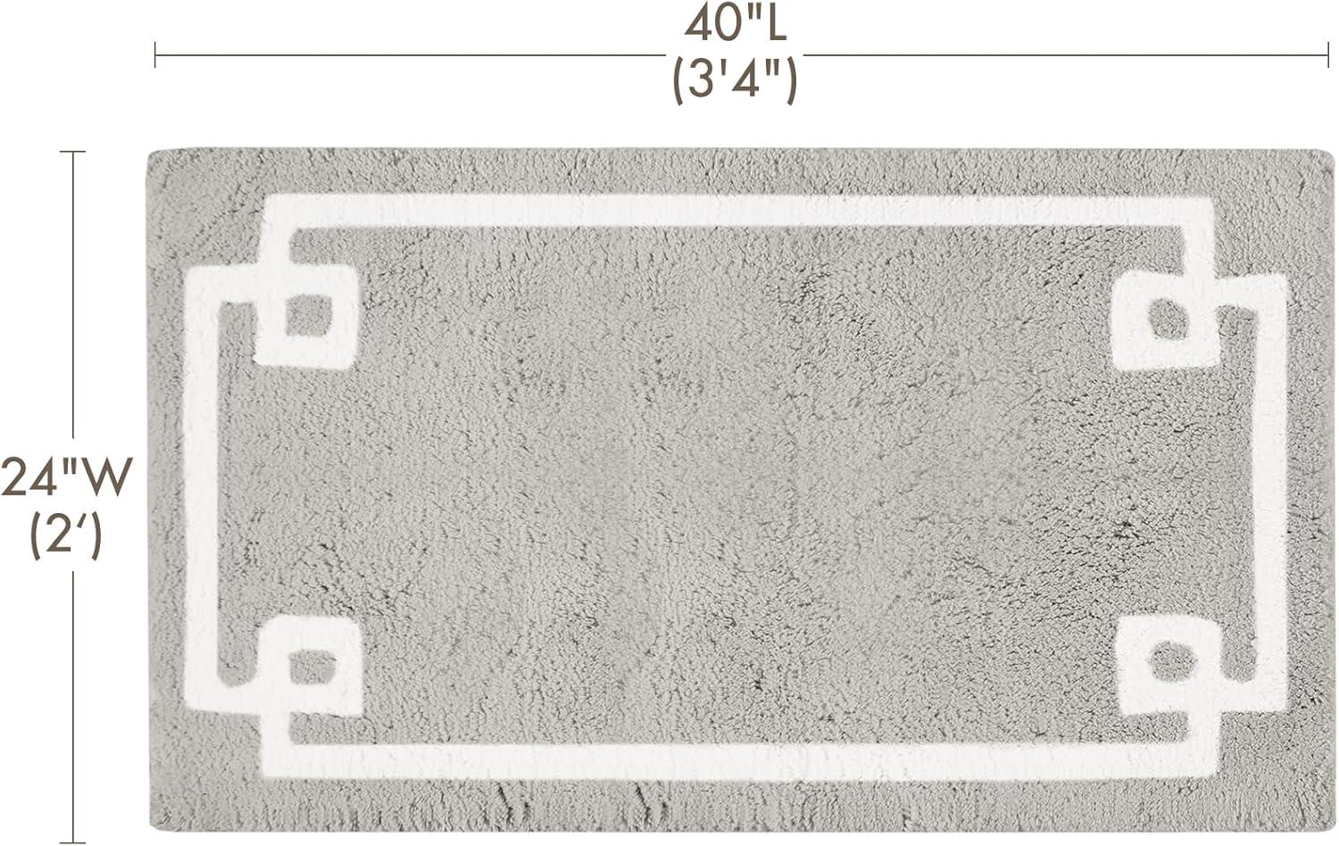 imageMadison Park Evan Cotton Tufted Washable Bath Mat Luxury Solid Bathroom Rugs 20quot x 30quot GreyGrey