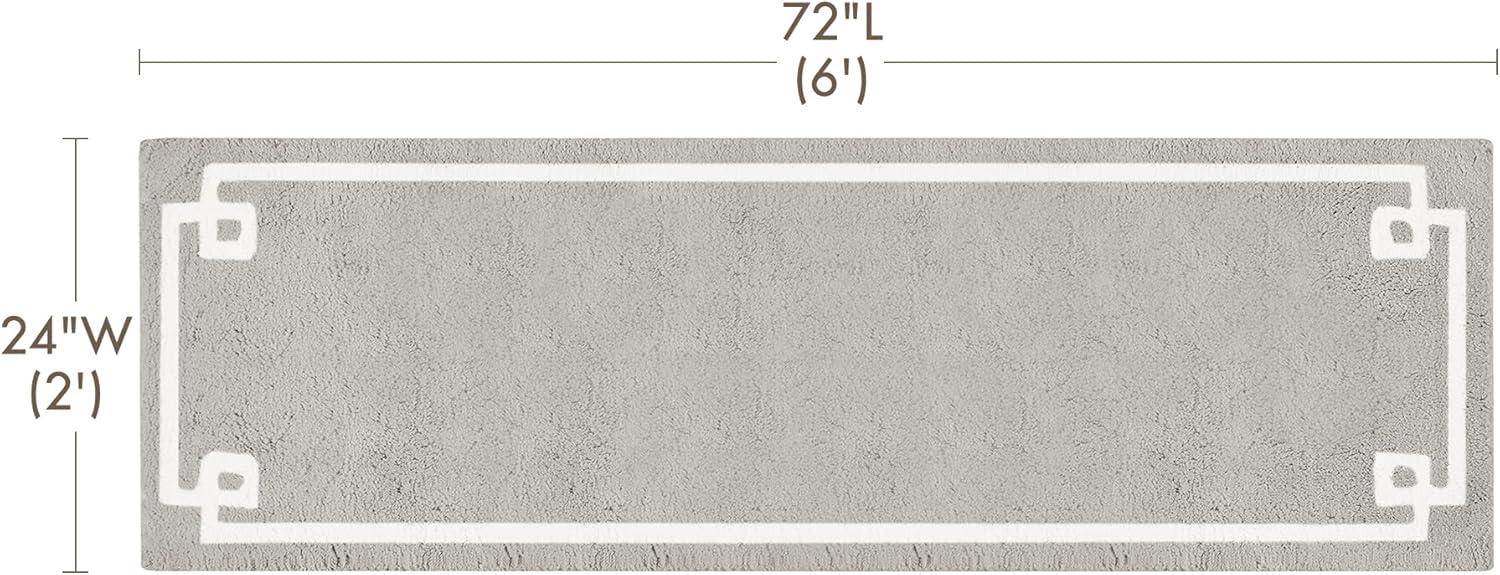 imageMadison Park Evan Cotton Tufted Washable Bath Mat Luxury Solid Bathroom Rugs 20quot x 30quot GreyGrey