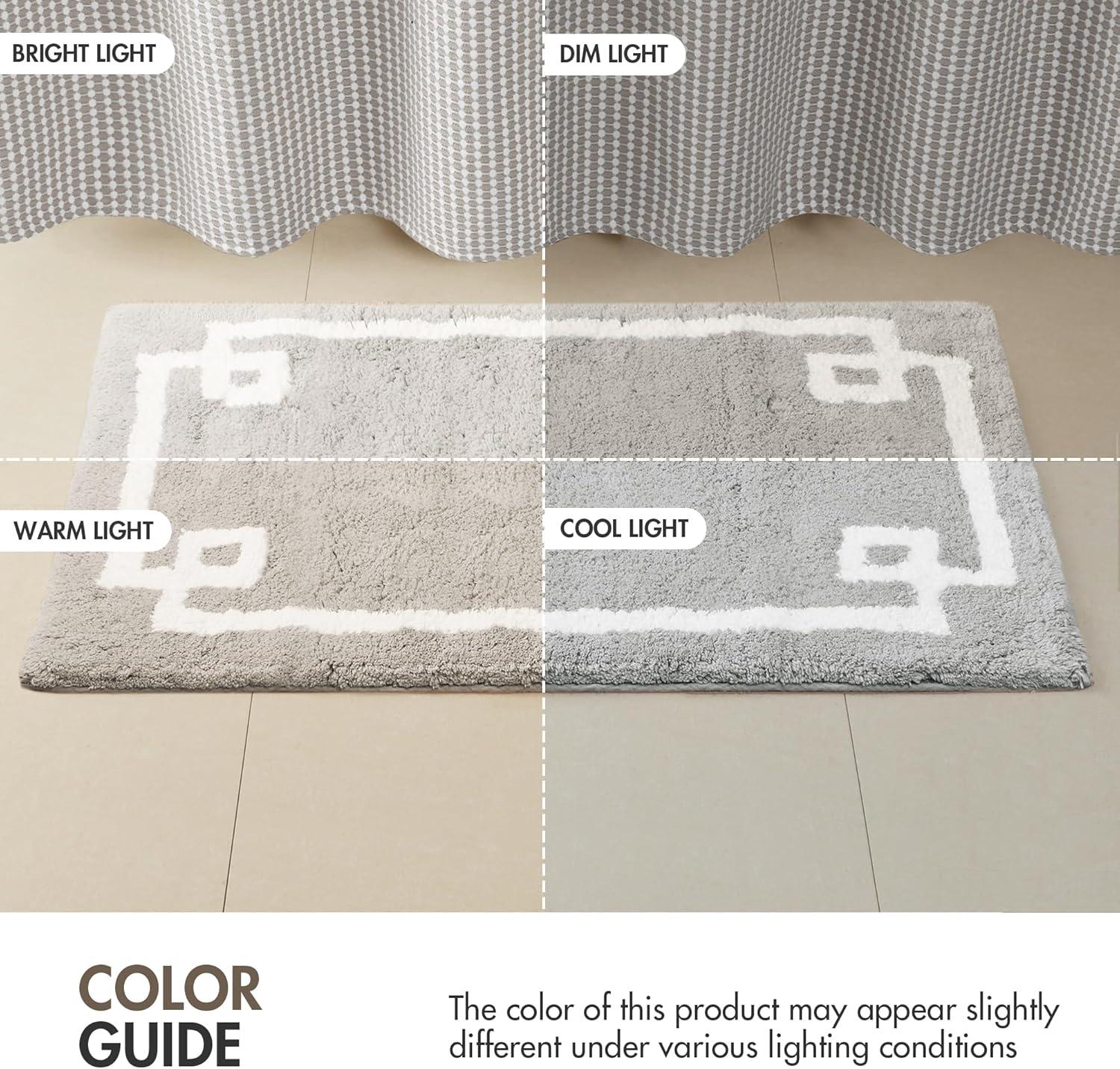 imageMadison Park Evan Cotton Tufted Washable Bath Mat Luxury Solid Bathroom Rugs 20quot x 30quot GreyGrey